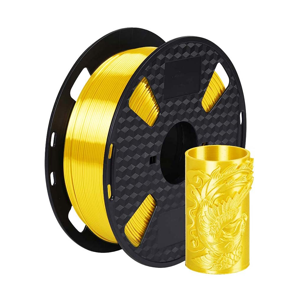 Shiny Shine Yellow Pla 3D Printer Pla Filament 1.75 Mm 1Kg 2.2 Lbs Spool 3D Printing Material Silky Metallic Yellow Metal Gold S