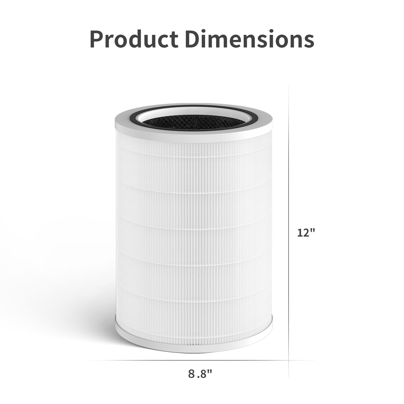 Gokbny 2 Pack Hepa Replacement Filter Compatible With Clorox Large Room Purifier, Model # 11010 & 11011, 1,500 Sq. Ft. Capacity(