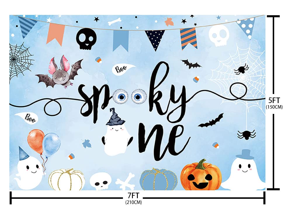 Sendy 7X5Ft Spooky One Backdrop Halloween 1St Birthday For Boy Ghost Boo Party Decorations Supplies Banner Photography Backgroun