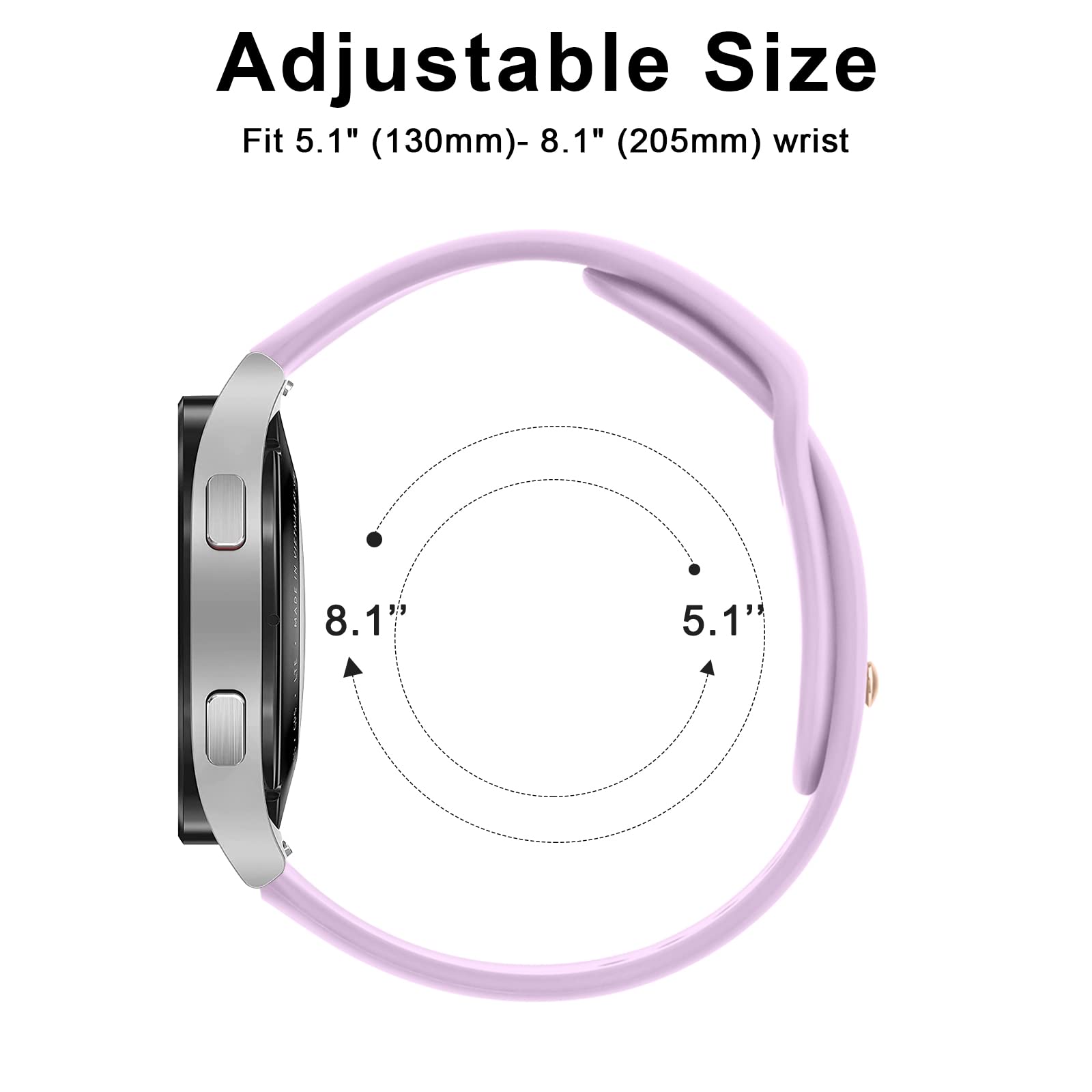 Vanjua Silicone Bands For Amazfit Gtr Mini Band, Amazfit Gts 4 / Gts 4 Mini / Gts 3 / Gts 2 / Gts 2E / Gts 2 Mini / Gts, 20Mm Qu