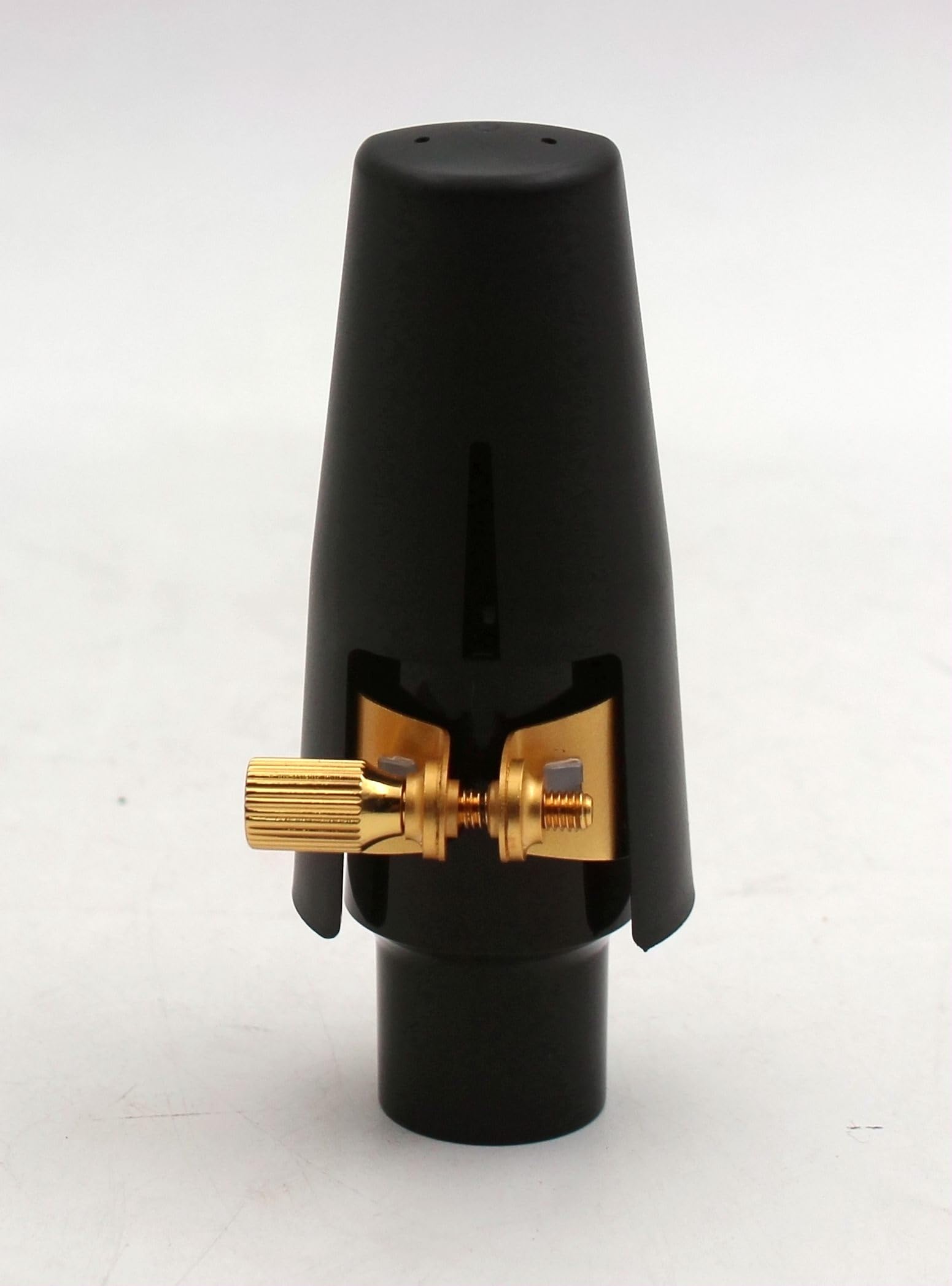 Eastern Music Saxophone Hard Rubber Mouthpiece Soprano Alto Tenor Metal Ligature Ligature Cap (Sandblust Gold, Soprano Mpc)