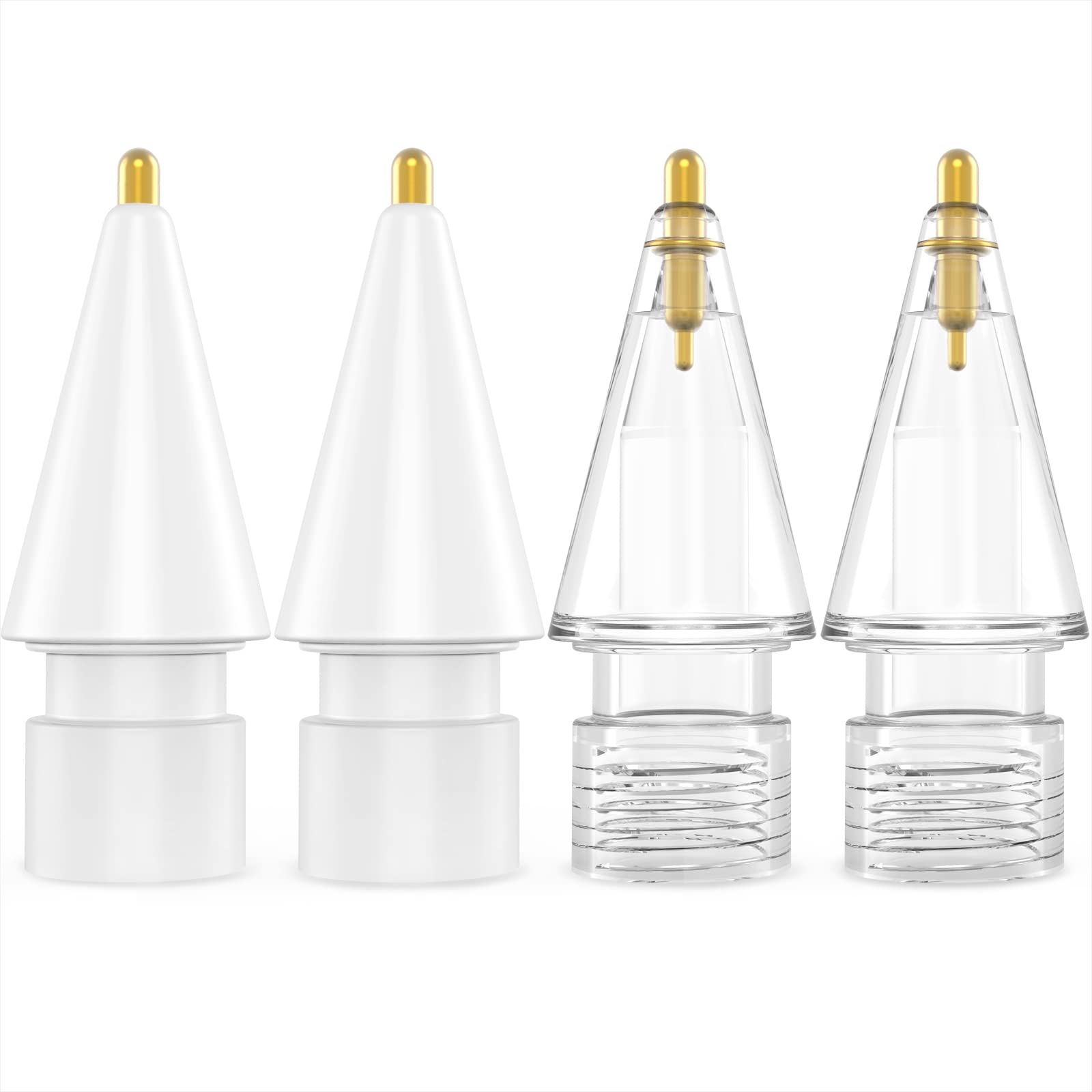 Niutrendz 4 Pack Replacement Tips For Apple Pencil 2Nd Generation And 1St Generation Fine Point Metal Tip, Wear Resistant & Prec