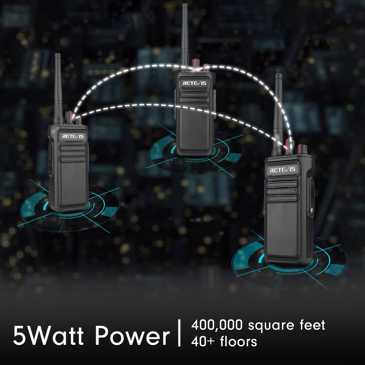 Retevis Rb23 Walkie Talkie, Ip67 Waterproof, 5 Watt Power, Gmrs Two Way Radio, Long Range Adult Walkie Talkie, Ctcss, With 6 Way Multi Channel Charger For Business Security Patrol Church(6 Pack)