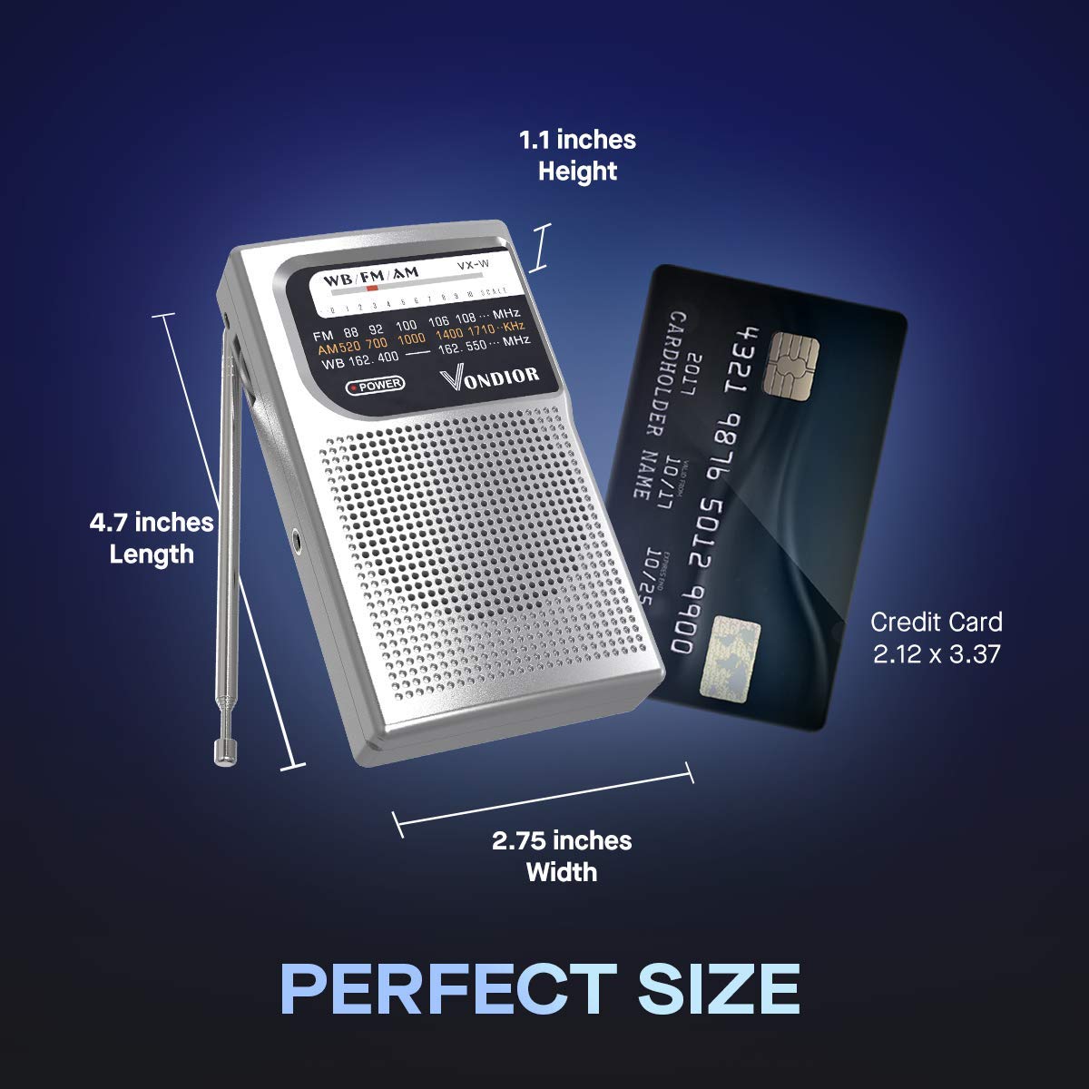 Noaa Weather Radio - Emergency Noaa/Am/Fm Battery Operated Portable Radio With Best Reception And Longest Lasting Transistor. Po