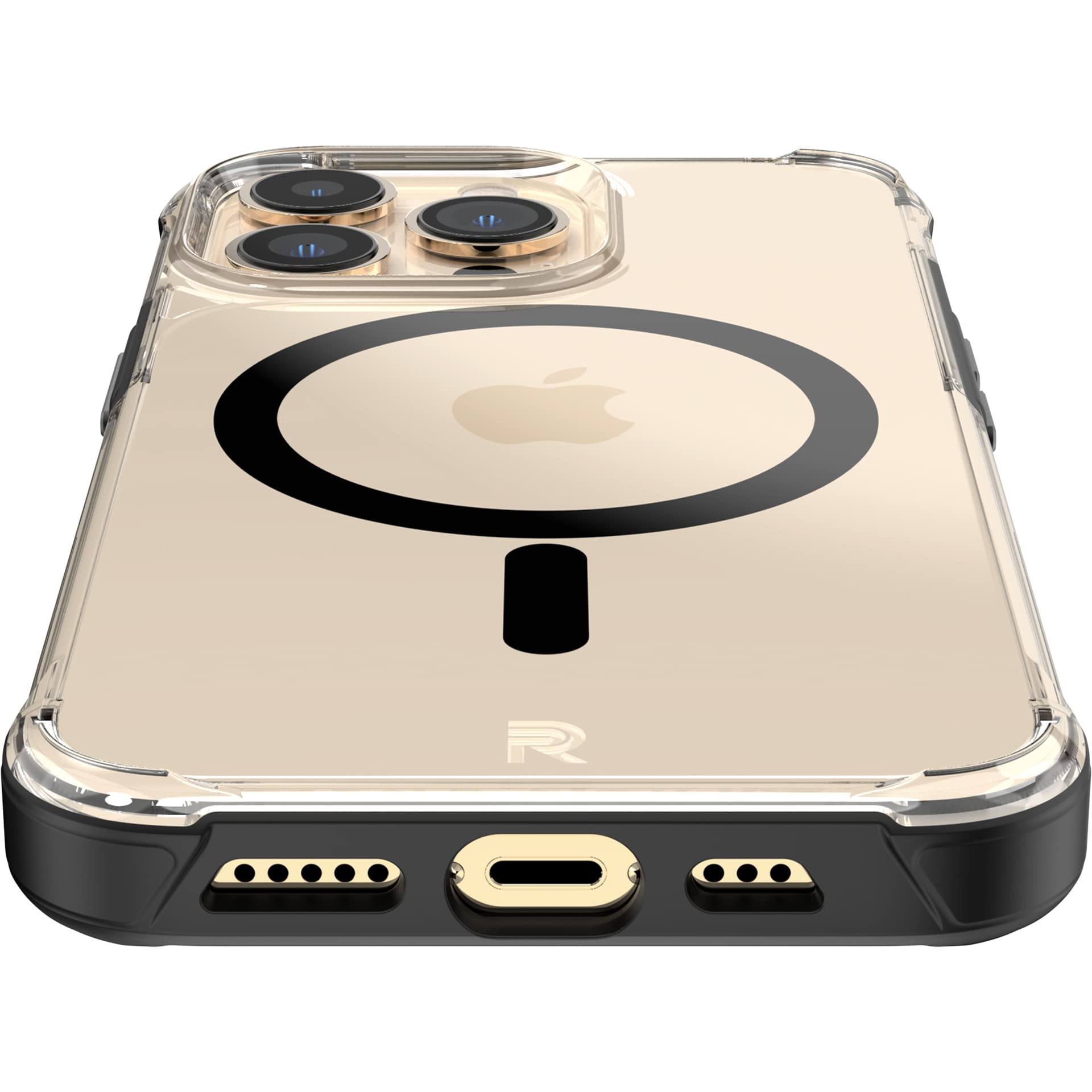 Rebel Clear Iphone 13 Pro Case [Crystal Series Gen 3] Magsafe Compatible, Non Yellowing Anti Scratch, Protective Shockproof Bump