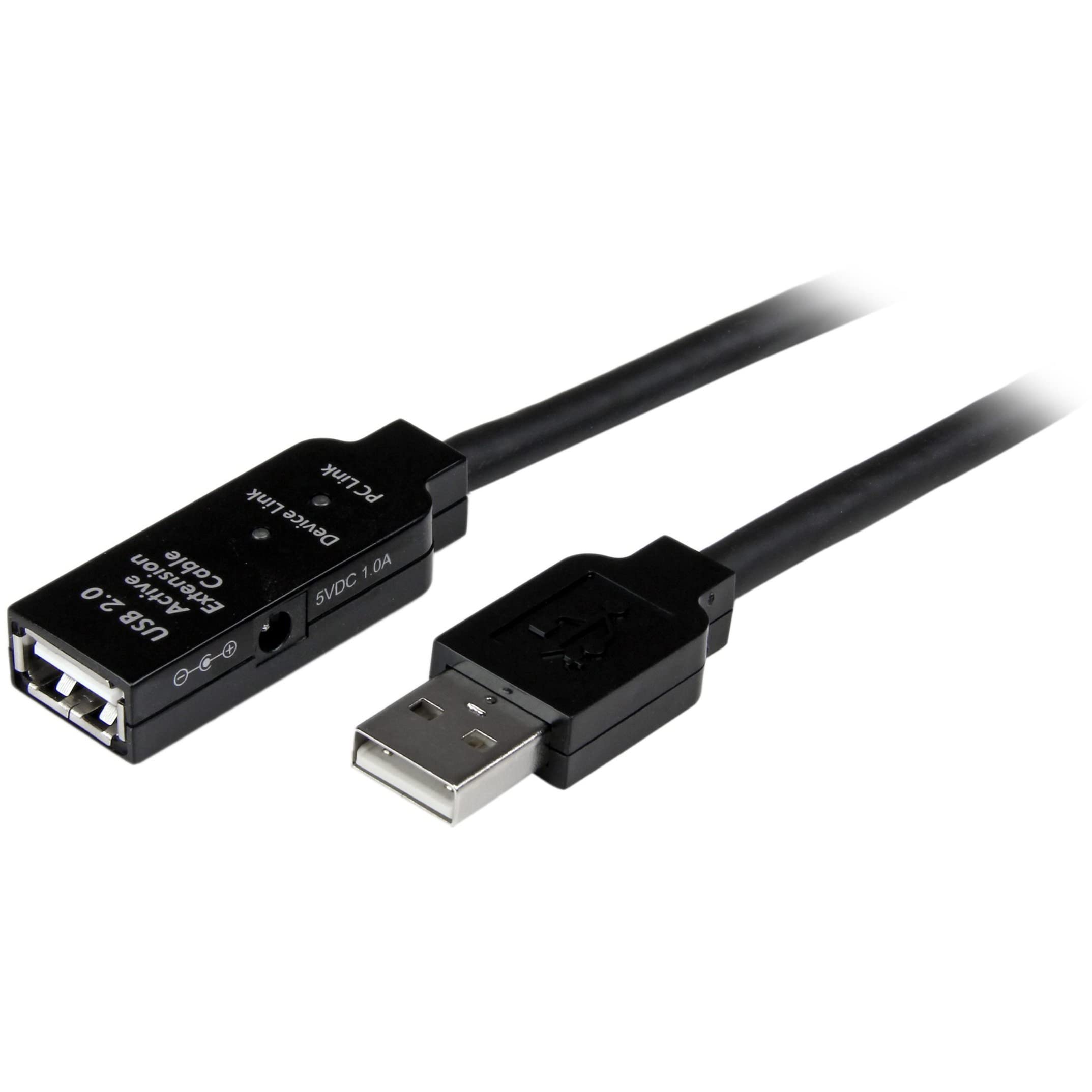 StarTech.com 10m USB 2.0 Active Extension Cable M/F - 10 meter USB 2.0 Repeater / Extender Cable USB A (M) to USB A (F) 10 m Bla