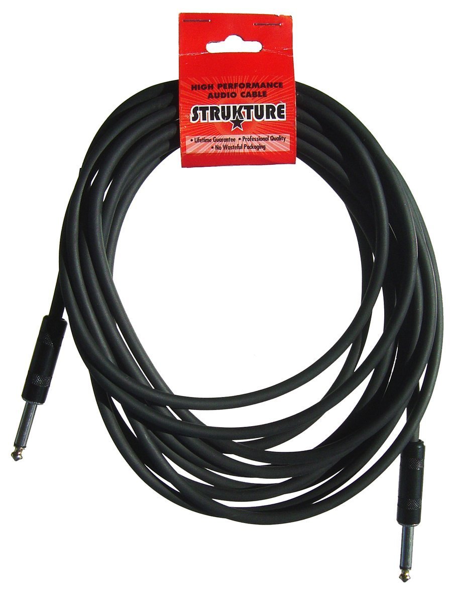 Strukture Instrument Cable, 1/4'', Black, 18.6' (Sc186R)