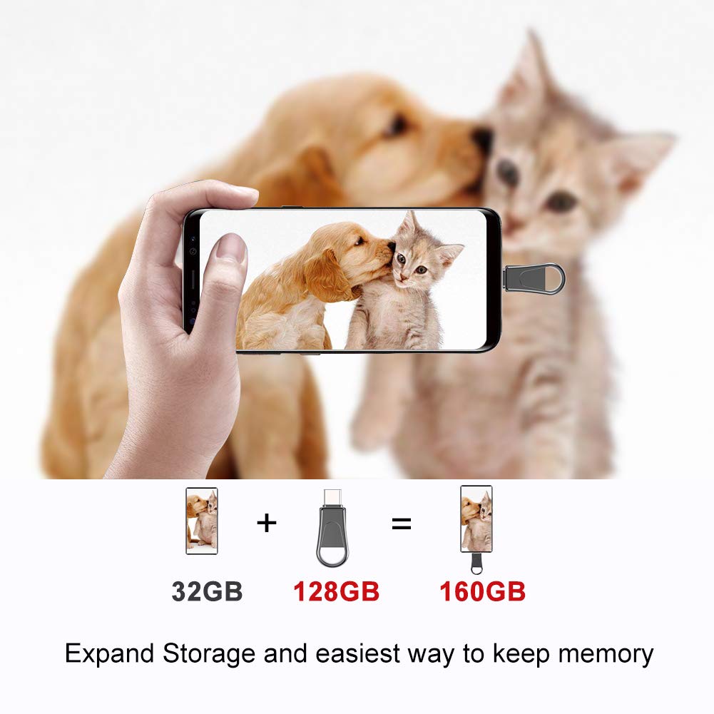 128Gb Usb C Flash Drive, 2 In 1 Usb 3.0 Thumb Drive, Dual Usb Memory Stick Pen Drive For Type C Android Smartphones Tablets And