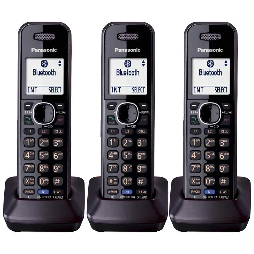 Panasonic Kxtga950B Dect 6.0 Handset 2 Line Landline Cordless Expansion Handset (3 Pack)