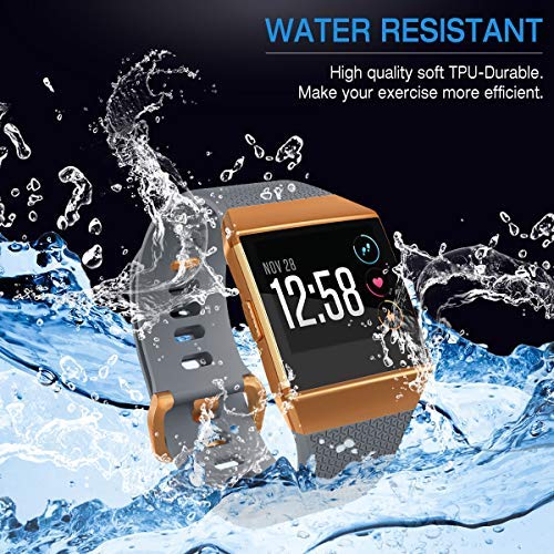 Aiunit Compatible Ionic Bands For Men Women Gray Small With Burnt Buckle, Replacement Strap Sport Accessory Wristband For Ionic