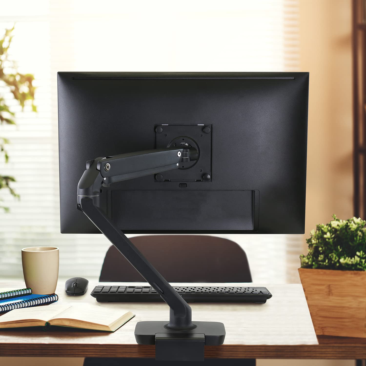 Ergotron � MXV Single Monitor Arm, VESA Desk Mount � for Monitors Up to 34 Inches, 7 to 20 lbs � Matte Black