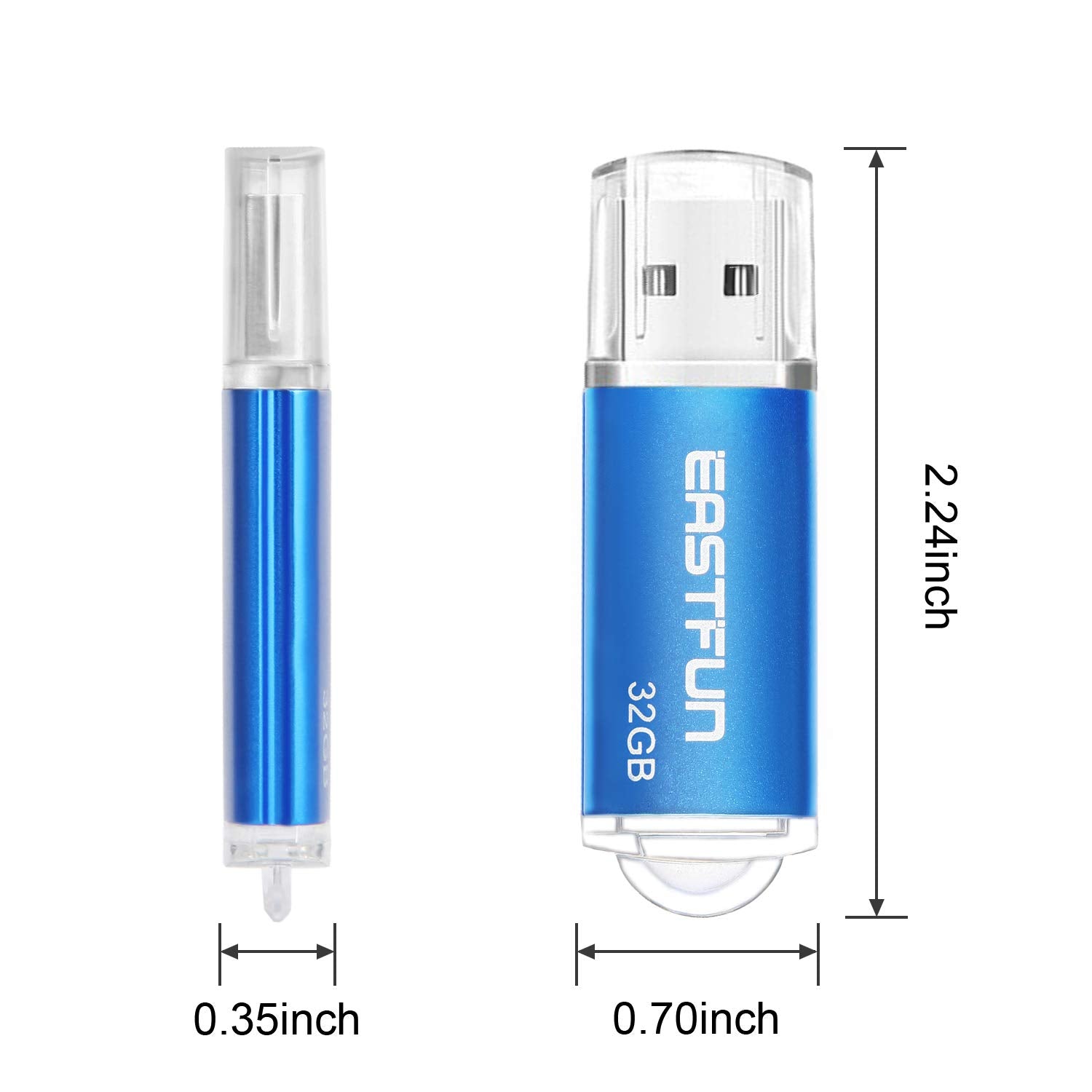 Eastfun 32Gb Usb 2.0 Flash Drive Memory Stick Thumb Drive Thumb Stick Pen Drive Jump Drive Zip Drive, 3 Pack (3X32Gb) Colors (Rose Blue Green)