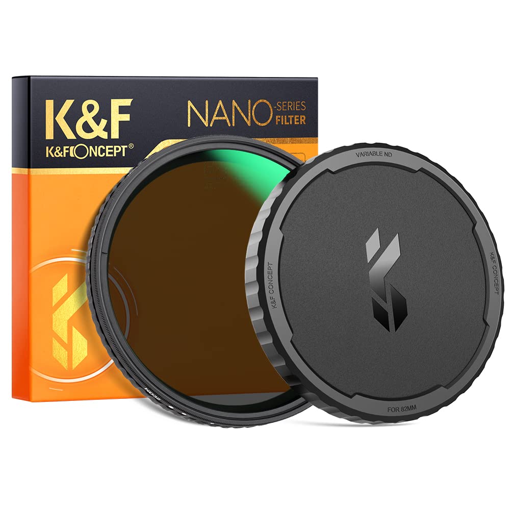 K&F Concept 72Mm Variable Nd2 32 Lens Filter & Filter Cap Kit (2 Pcs) Adjustable Neutral Density Lens Filter With Tpu Filter Cap