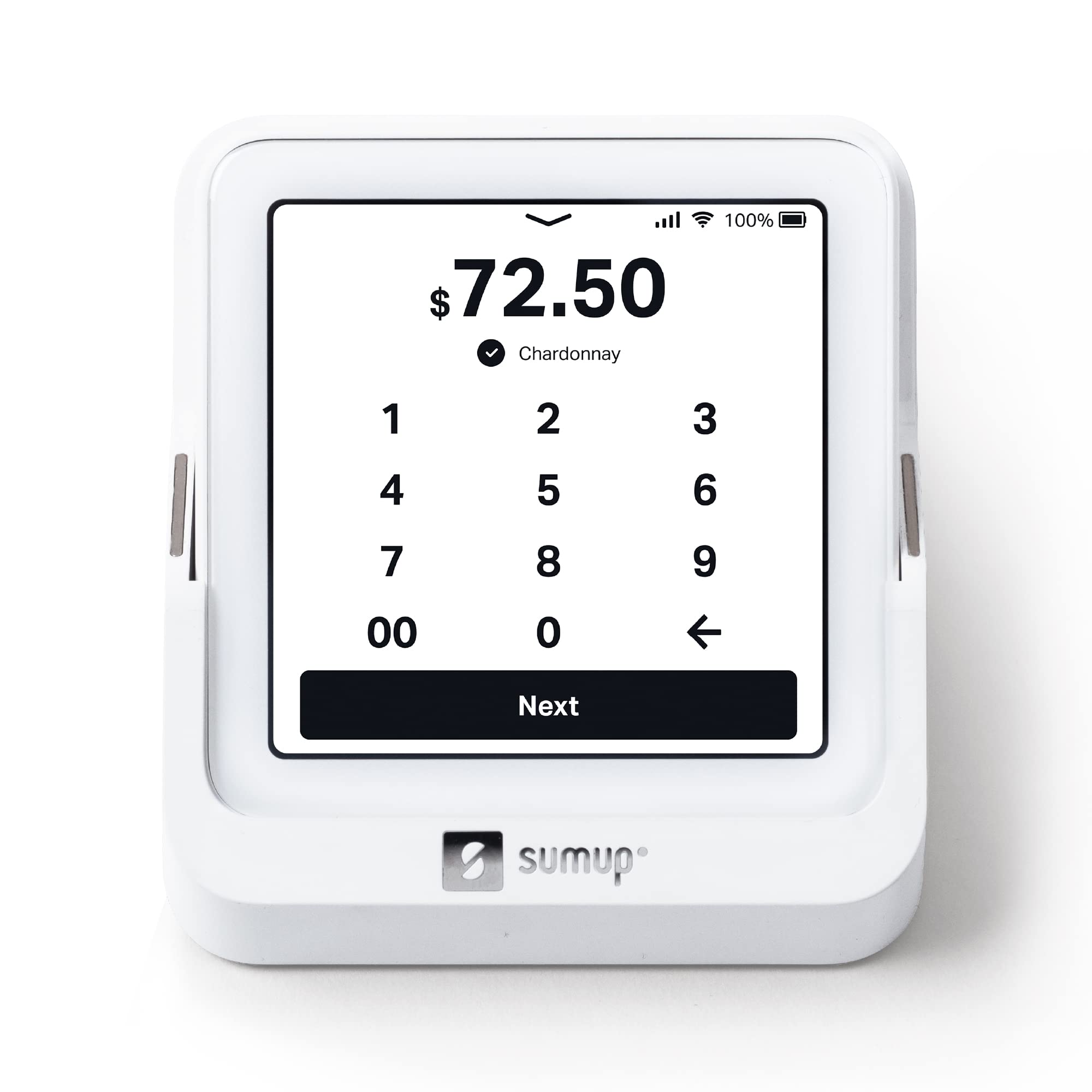 Sumup Solo Credit Card Payment Card Reader With Charging Station. Full Touch Screen Interface With Free Sim Card And Mobile Data