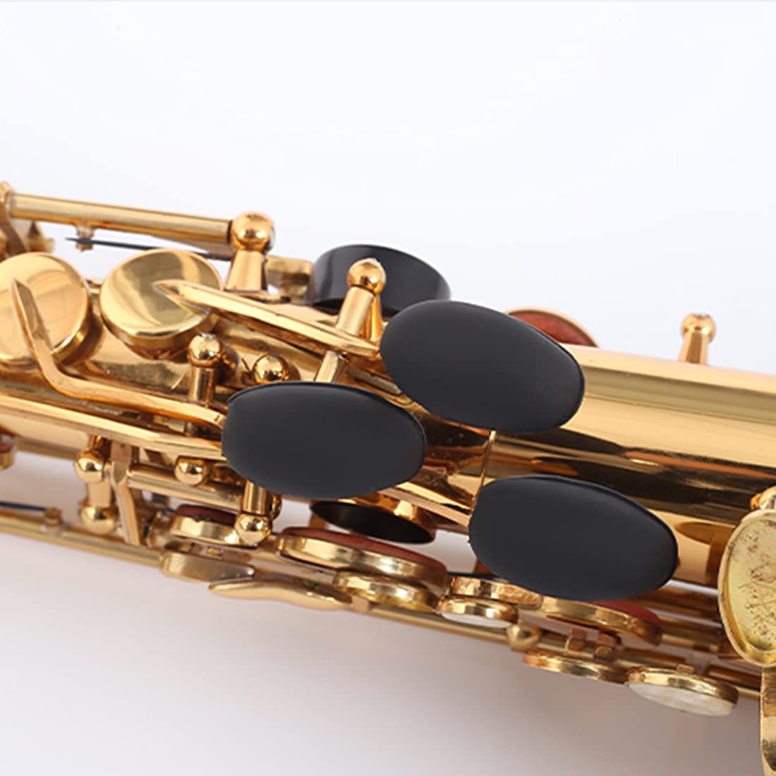 Kaiy 3Pcs Saxophone Rubber Thumb Rest, Black Silicone Thumb Rest Palm Key Risers Finger Protector, For Alto Tenor Soprano Sax Ke