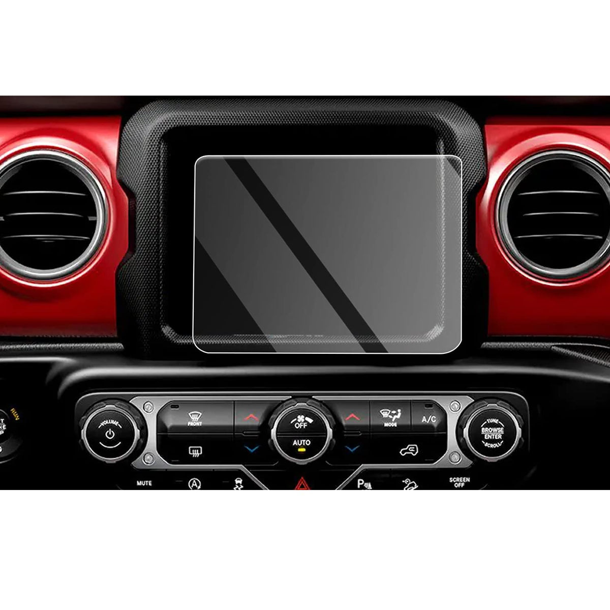 Cdefg For 2018 2019 2020 2021 2022 2023 Wrangler Jl/Gladiator Jt Center Control Touchscreen Navigation Touch Screen Protector, Hd Clear Tempered Glass 9H Scratch Resistance (For 8.4' Screen)