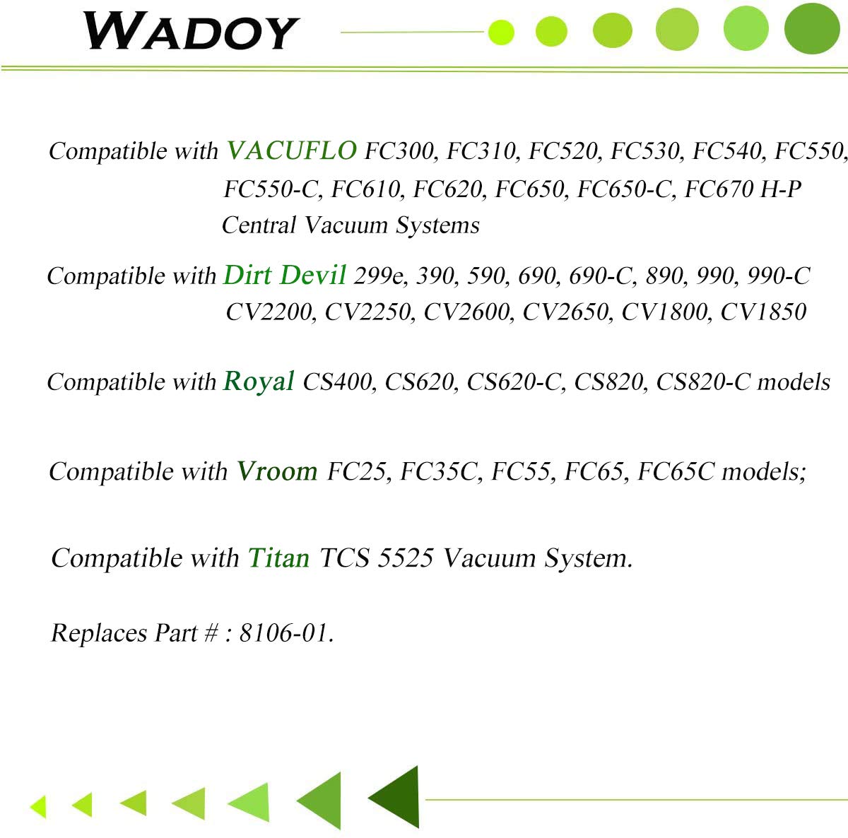 8106 01 Central Vac Filter Replacement Compatible With Dirt Devil Cv2000 Cv2200 Cv2600, 7 Inch Central Vacuum Cleaner Filter Com