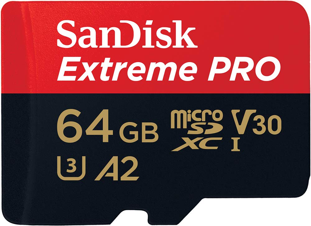Sandisk 64Gb Extreme Pro Microsd Uhs I Card With Adapter C10, U3, V30, A2, 200Mb/S Read 90Mb/S Write Sdsqxcu 064G Gn6Ma