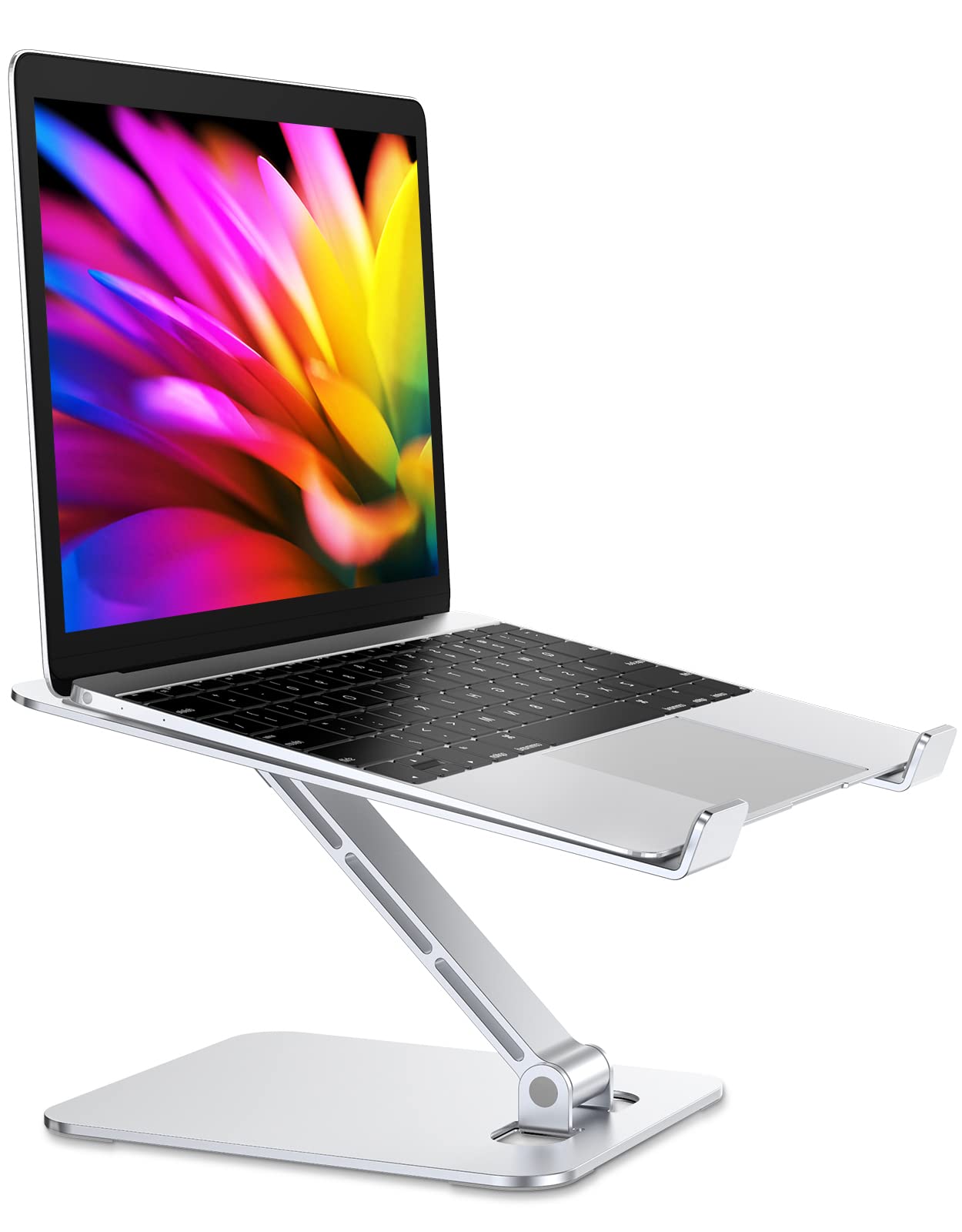 Riwuct Foldable Laptop Stand, Height Adjustable Ergonomic Computer Stand For Desk, Aluminum Portable Laptop Riser Holder Mount C