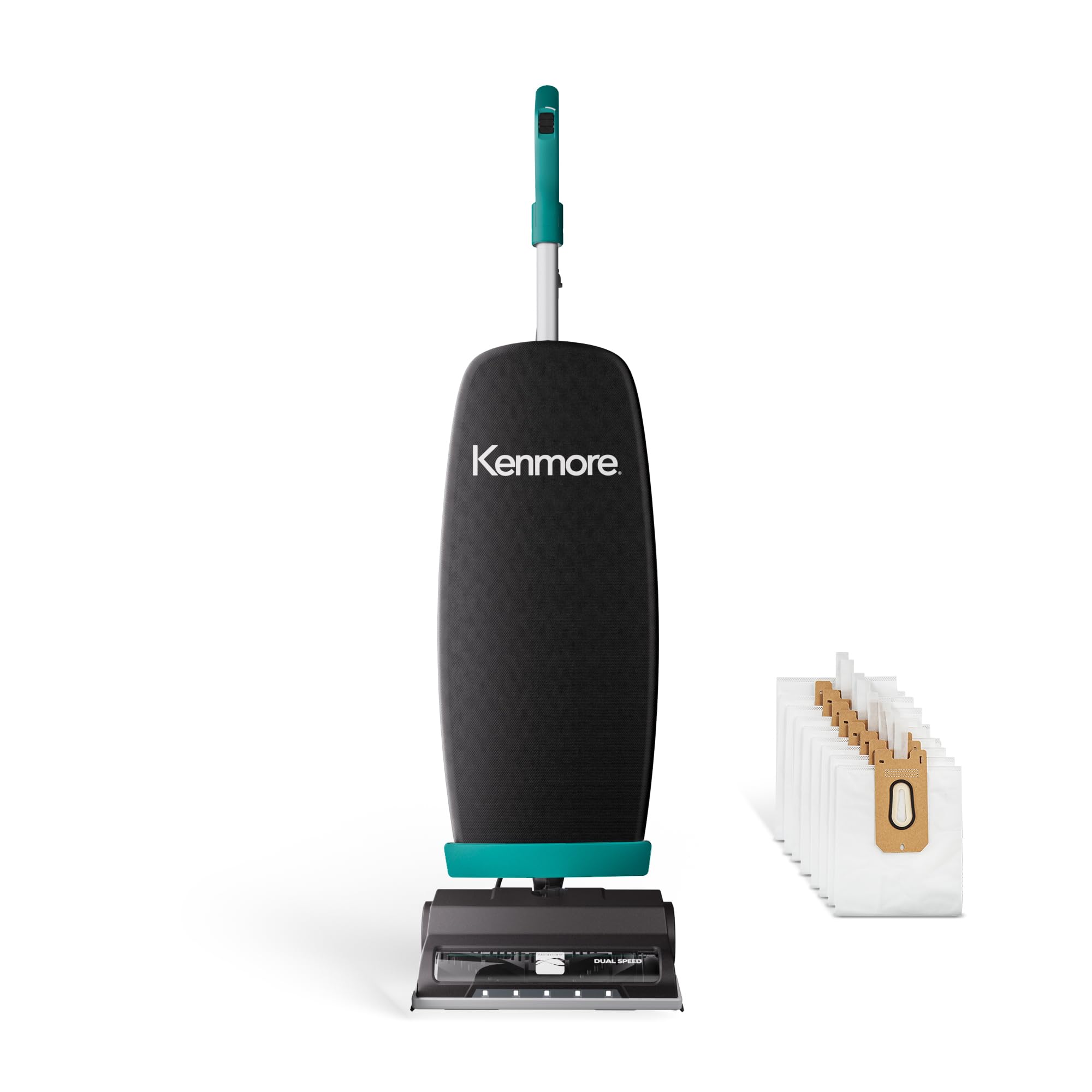Kenmore BU1001 B200 Series Commercial Vacuum Cleaner Lightweight 14L Capacity Bagged Upright Vac with LED Headlight and 2-Speed 