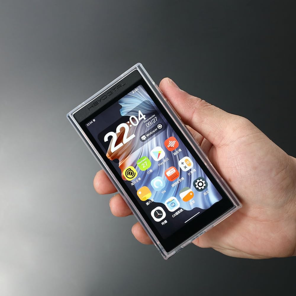 Audiopartner Soft Crystal Clear Tpu Protective Shell Skin Case Cover For Hiby Digital M300 Hifi Music Player (Clear Case And Gla