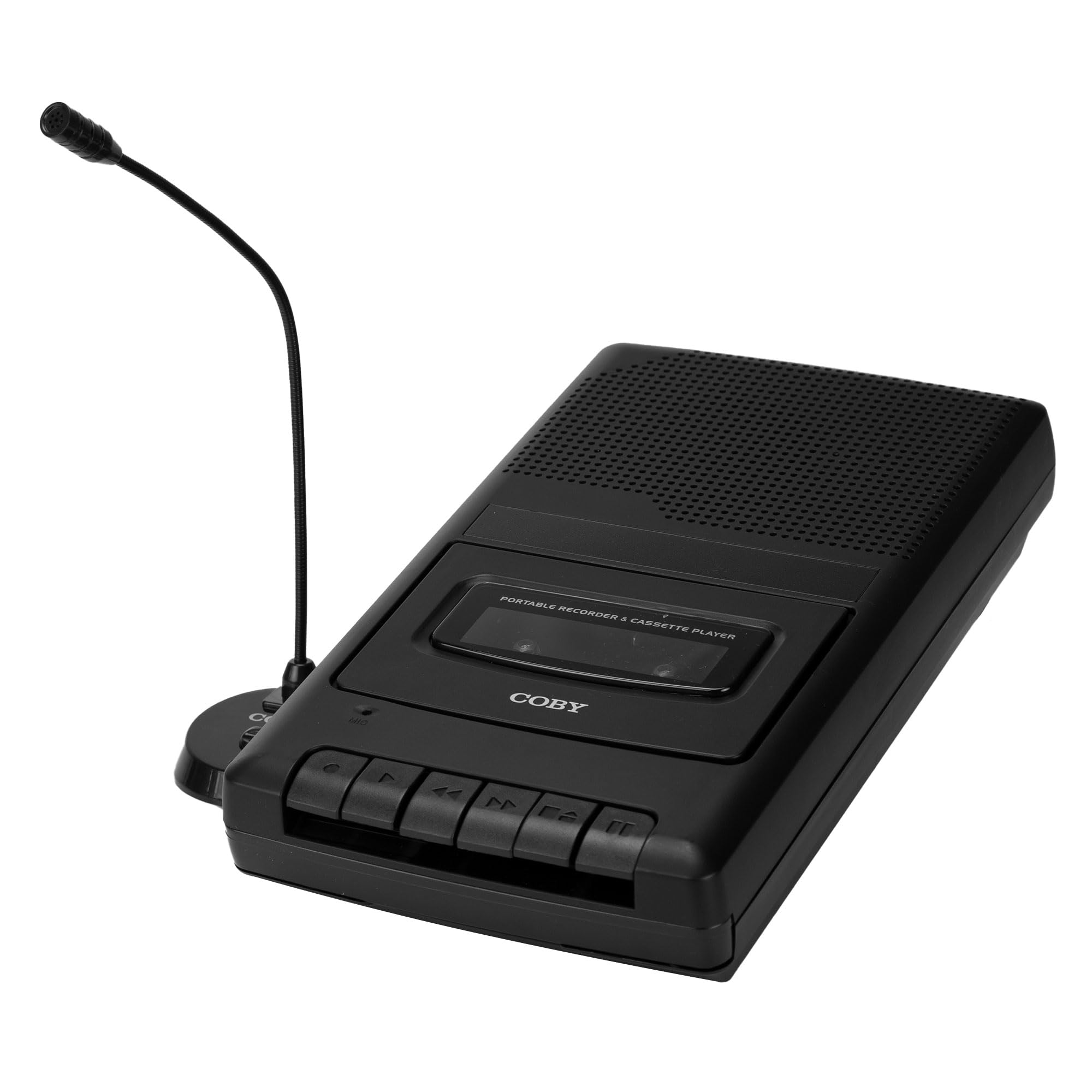 Coby Portable Cassette Player & Tape Cassette Recorder With Built In Microphone & One Touch Recording With Automatic Stop, Exter