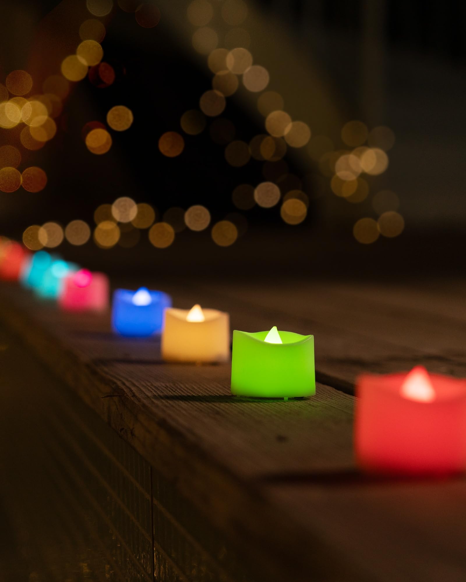 Homemory Multi Color Changing Tea Lights Candles Battery Operated, Led Holiday Candles Tealights With 7 Color Changing For Hallo