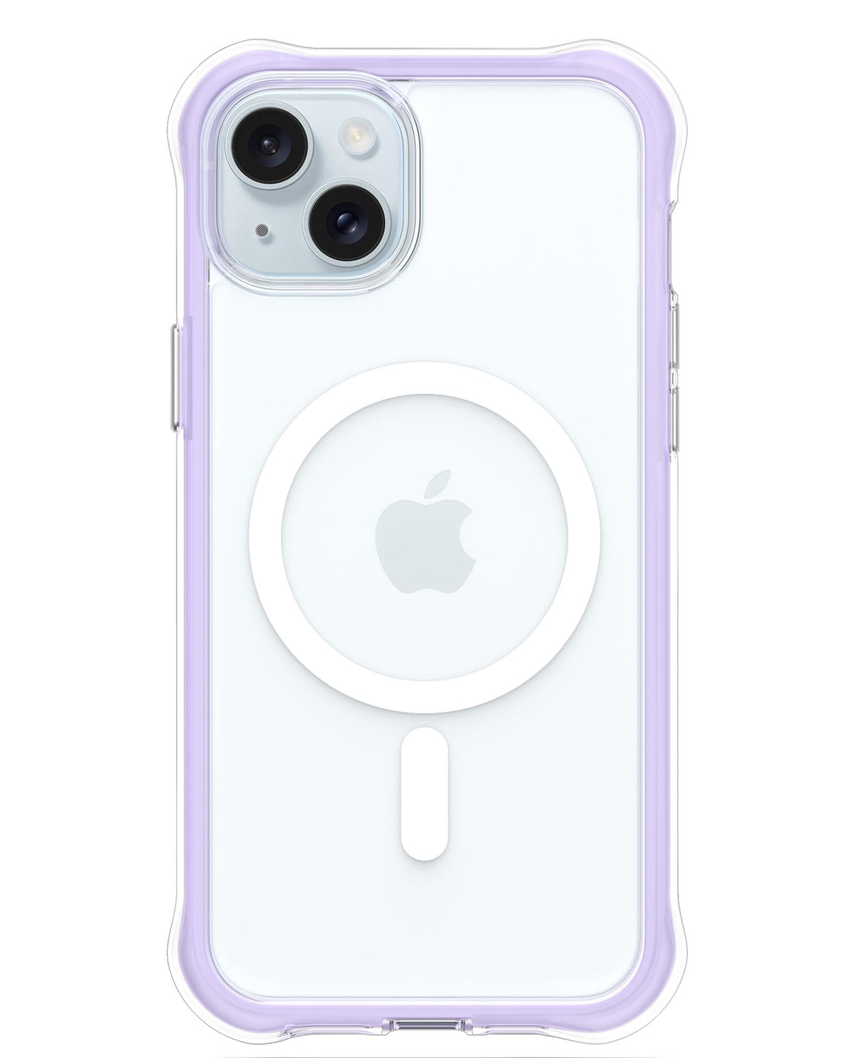 Ornarto Air Case For Iphone 15 Plus Clear, Compatible With Magsafe, Military-Grade Drop Protection Cover With Built-In Air-Purpl