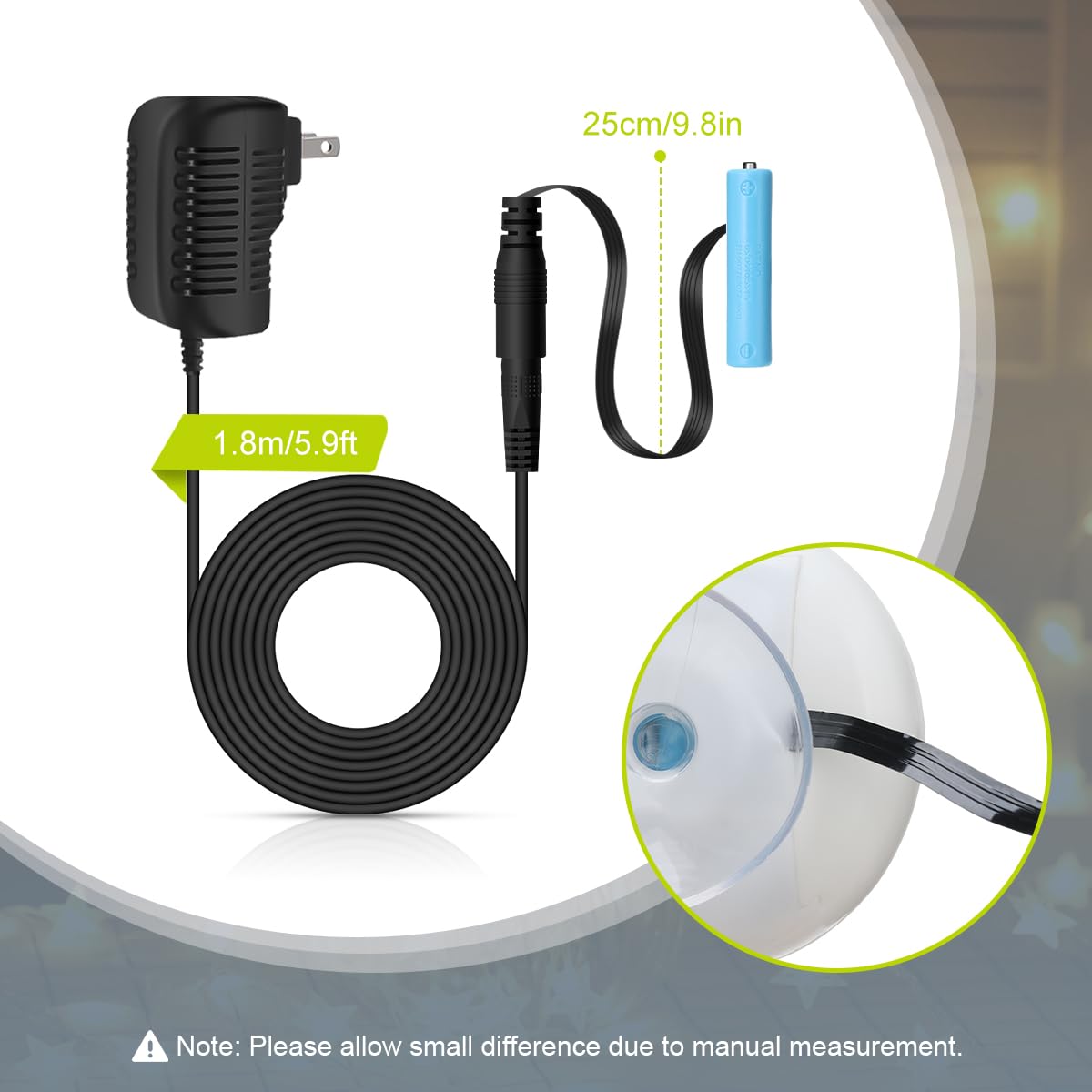 Lenink Ac Power Supply Adapter For Aaa Battery,Replace 3 Aaa Battery,Black