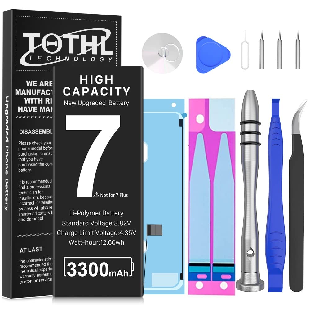 Tqthl [3300Mah] Battery For Iphone 7 Replacement, (2023 New Version) High Capacity New 0 Cycle Batteries Only For A1660 A1778 A1