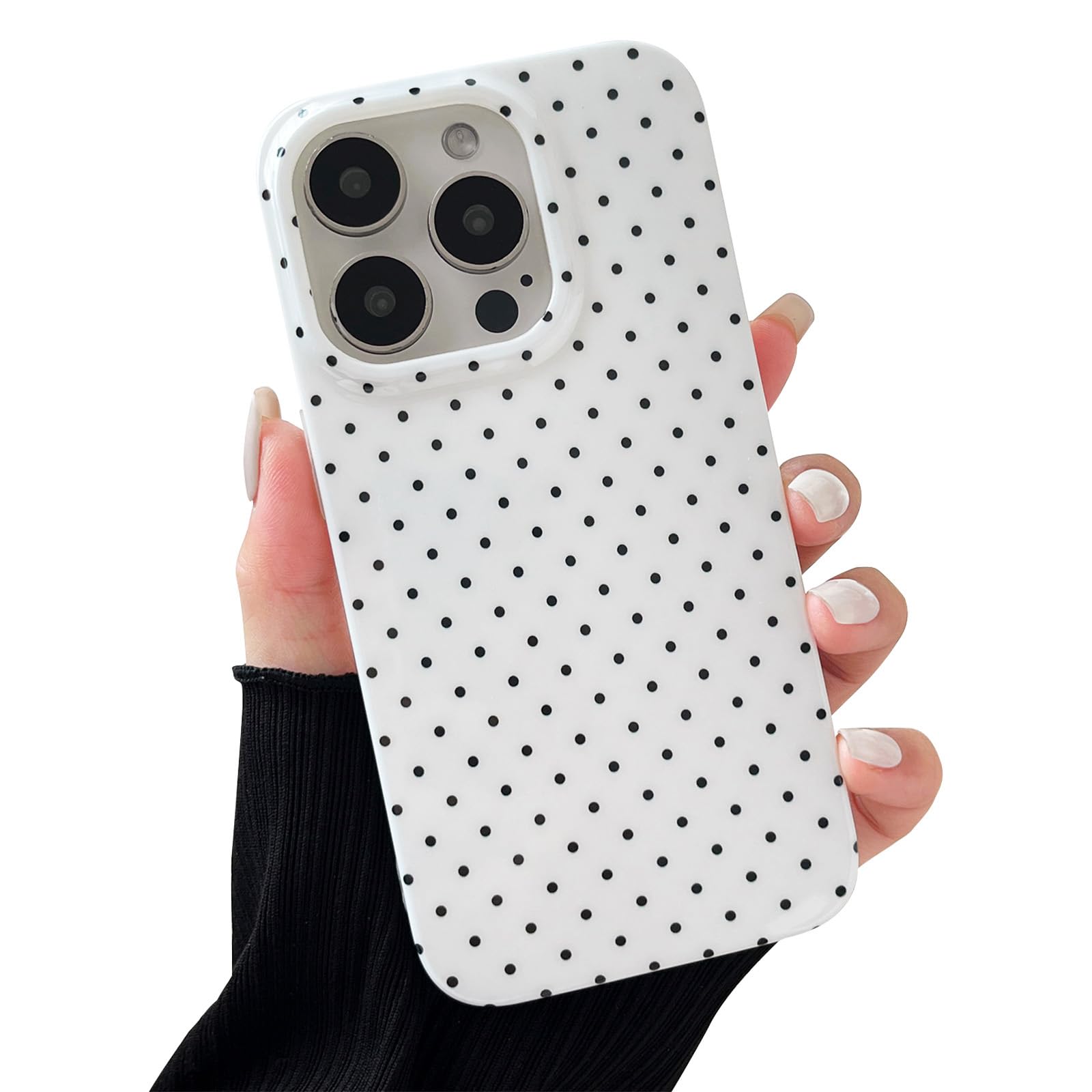 ZTOFERA for iPhone 13/14 Case with Cute Aesthetic Polka Dot, Fashion Simple Dot Print Pattern for Women Men,Soft TPU Slim Glossy