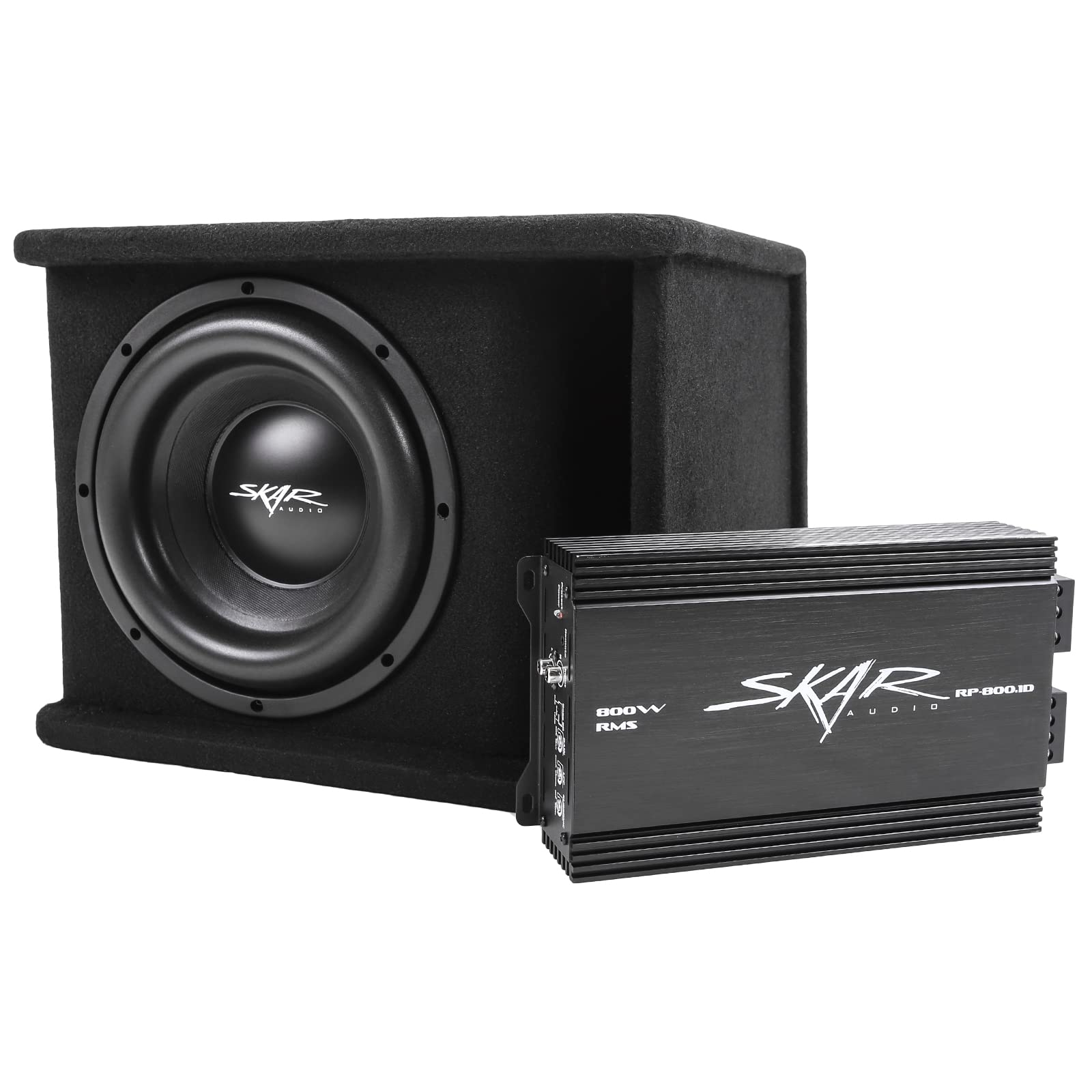 Skar Audio Single 10' Complete 1, 200 Watt Sdr Series Subwoofer Bass Package   Includes Loaded Enclosure With Amplifier