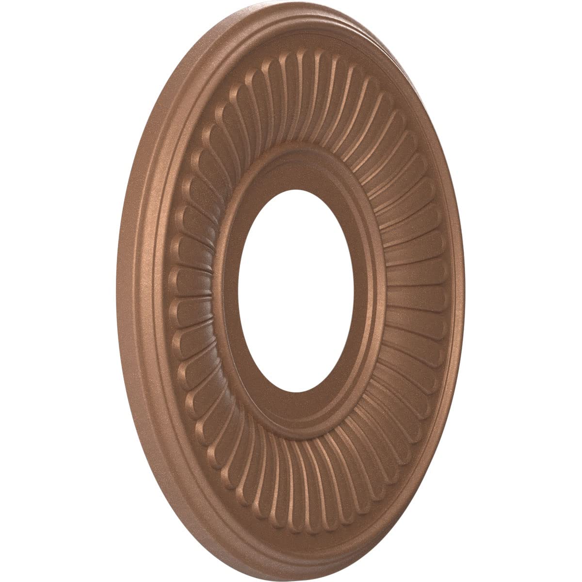 Ekena Millwork 10Od X 3 1/2Id X 3/4P Berkshire Thermoformed Pvc Ceiling Medallion (Fits Canopies Up To 4 1/2), Aged Copper