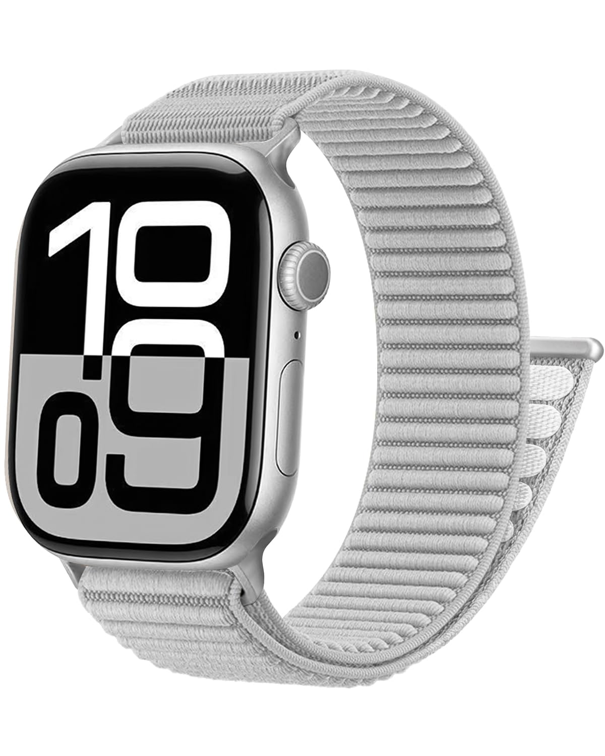 Nylon Loop Sport Band Compatible with Apple Watch Band 38mm 40mm 41mm 42mm 44mm 45mm 46mm, Soft Adjustable Replacement Strap for