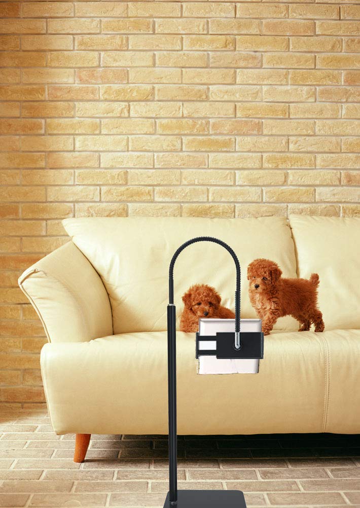 Creatop Tablet Floor Stand With Flexible Gooseneck And Stable Aluminum Base Suitable For 3.5    - 10.6    Smart Phone & Tablet B