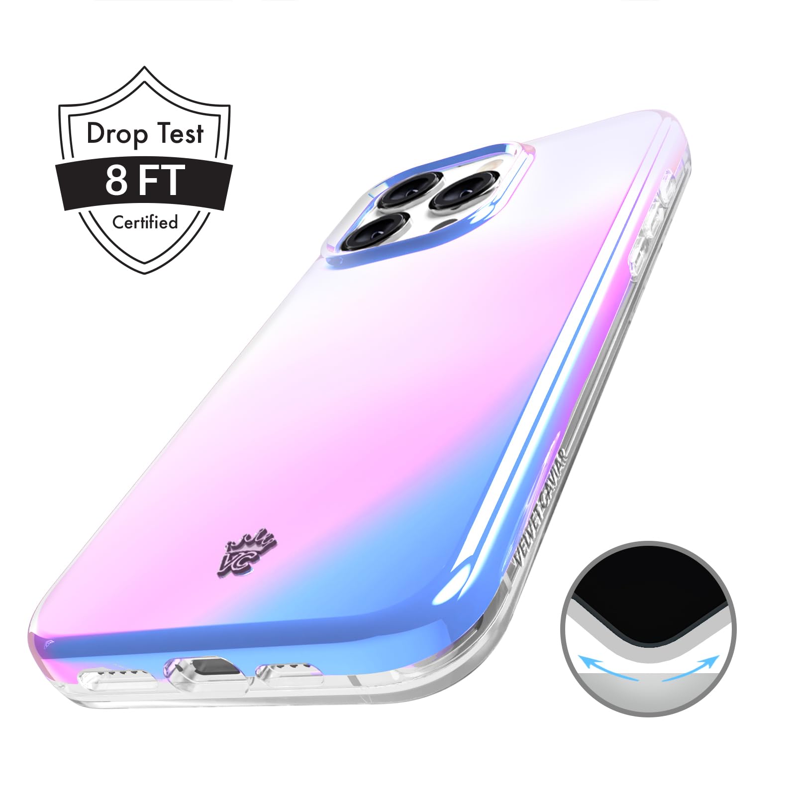 Velvet Caviar Compatible With Iphone 15 Pro Max Case Iridescent [8Ft Drop Protection] Compatible With Magsafe   Cool Protective