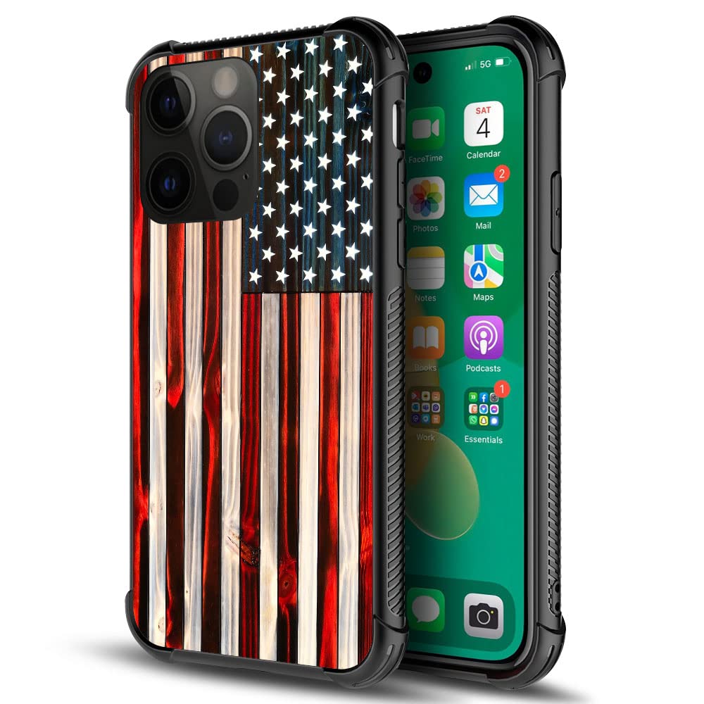Tnxee Case Compatible With Iphone 14 Pro Case,Old Glory Traditional American Flag Pattern Design Case For Iphone 14 Pro Cases Fo
