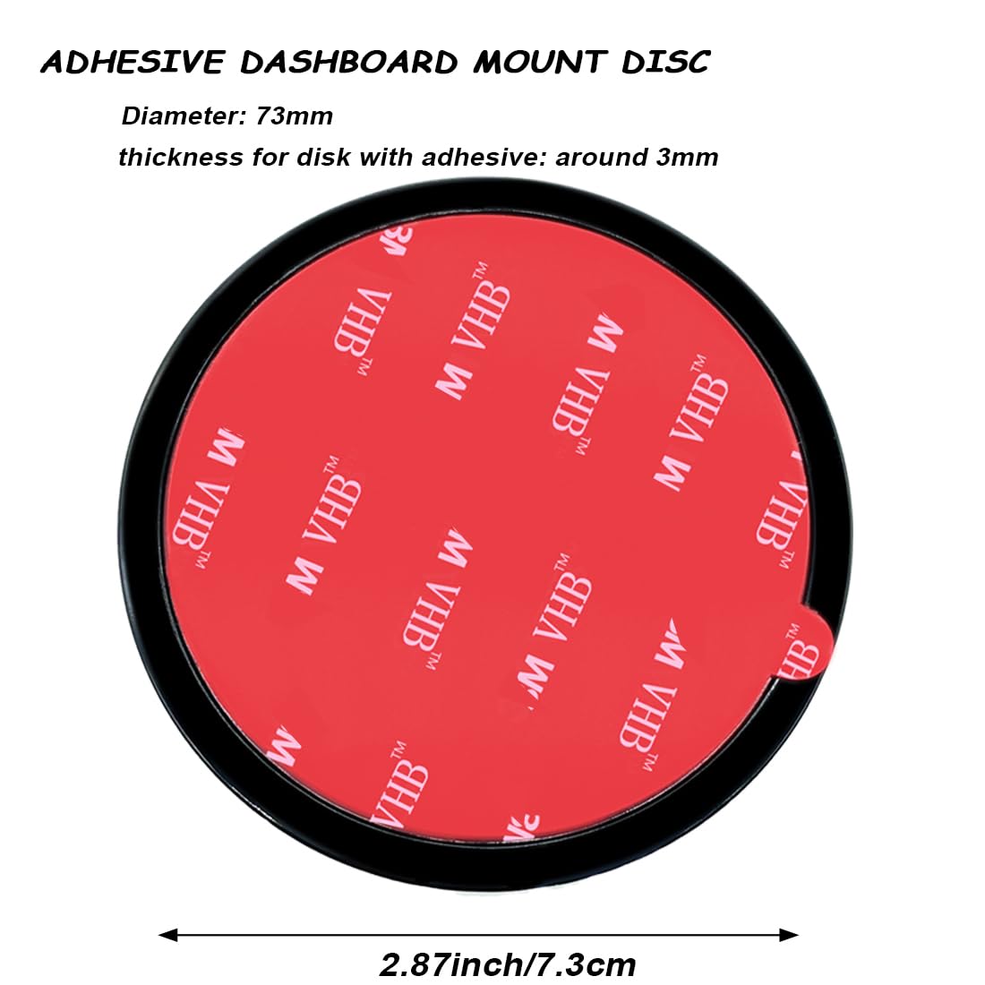 4 Pack 73Mm/2.87'' Adhesive Dashboard Pad Mounting Disk, Universal Suction Cup Mounting Disc For Suction Cup Phone Holder Mount