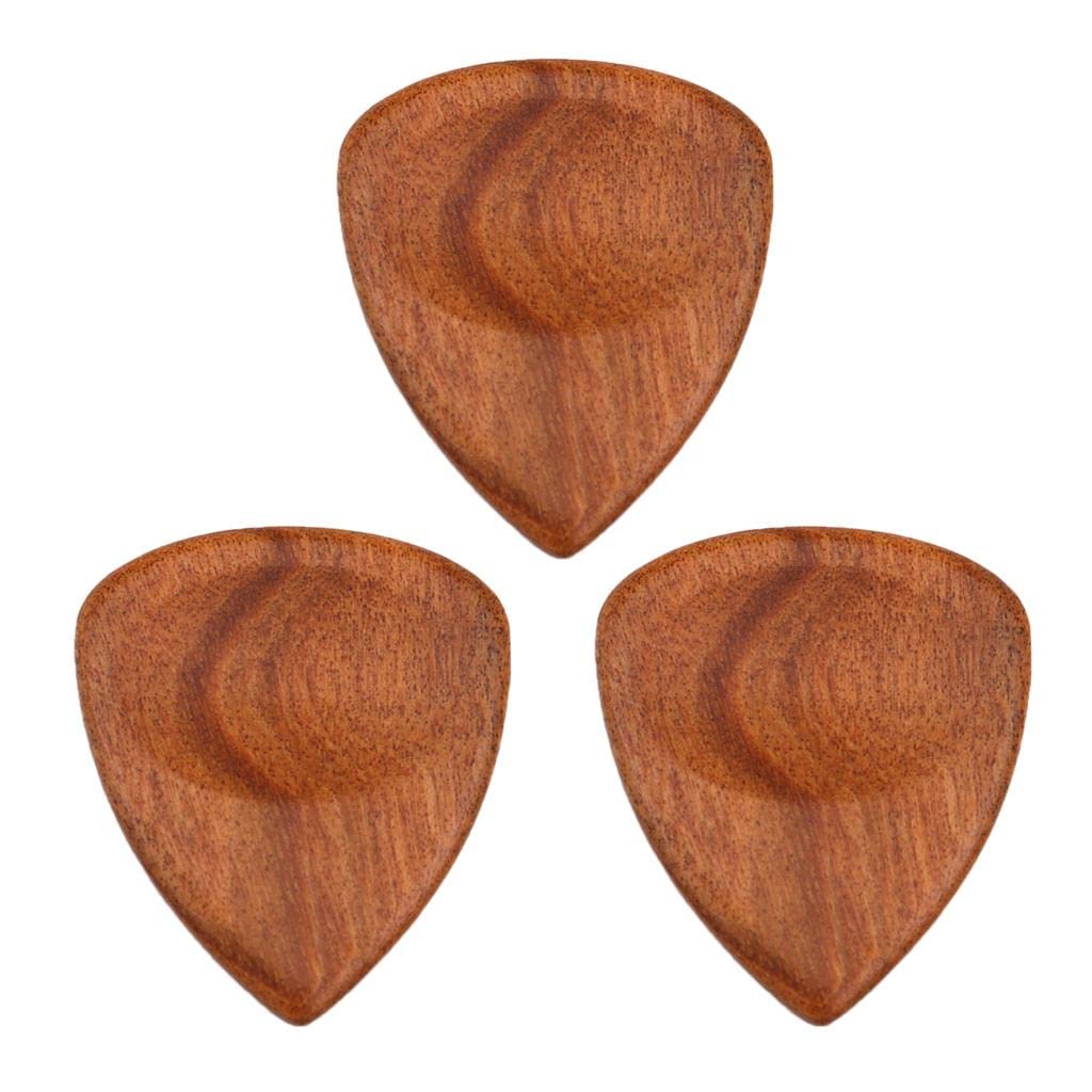 Calandis 3Pcs Wood Acoustic Guitar Pick Plectrum Hearted Shape Picks For Bass Parts | Picks | Parts & Accessories | Guitars & Ba
