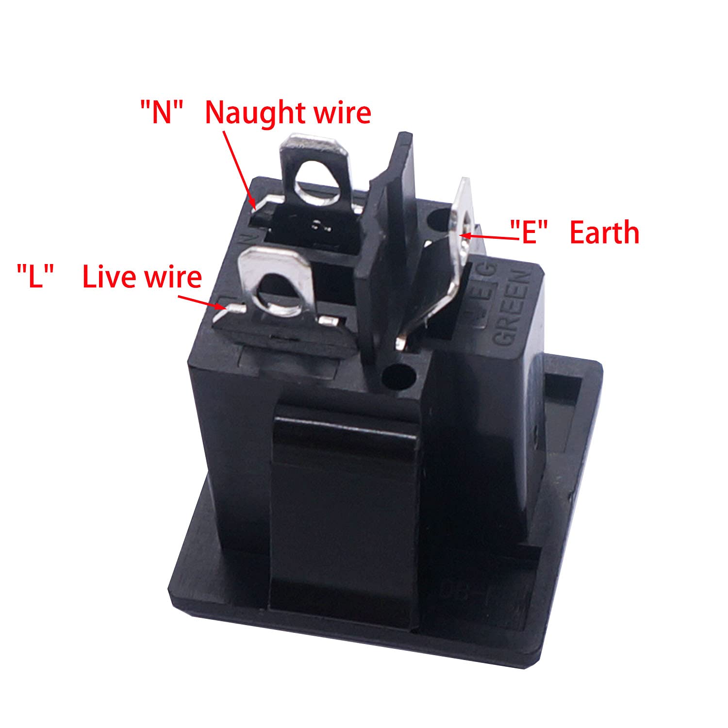 Weideer 3Pcs 3 Pins Us Power Socket Plug Panel Ac 15A 125V Panel Mount Outlet Industrial Plug Female Connectors Adapter K 019