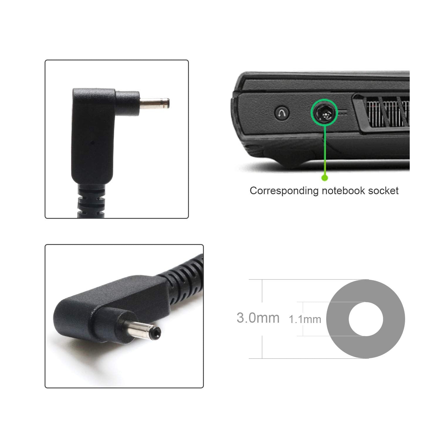 Chromebook N15Q8 N15Q9 Adapter Charger Replacement For Acer Pa 1450 26 Swift Spin 1 3 5 Sf114 Cb3 Cb5 11 13 14 15 R11 R13 A13 045N2A N15Q9 C731 C738T Cb3 532 Cb3 431 Cb3 131 Power Supply Cord  45W