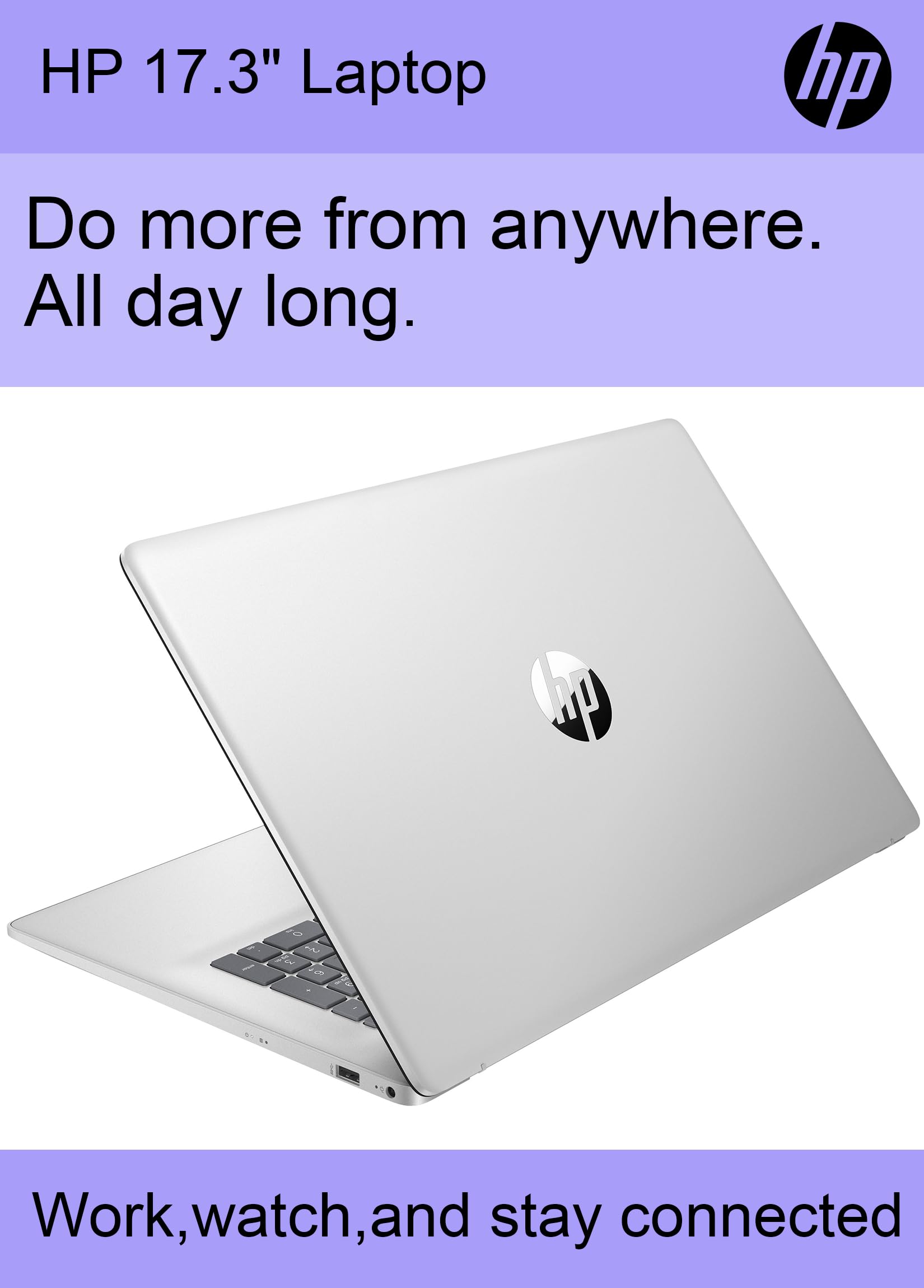 Hp 17 Flagship Laptop, Intel Core I3-1215U, 17.3'' Full Hd Laptop, Windows 11, 32Gb Ram, 512Gb Ssd, Anti-Glare Panel, Fast Charg