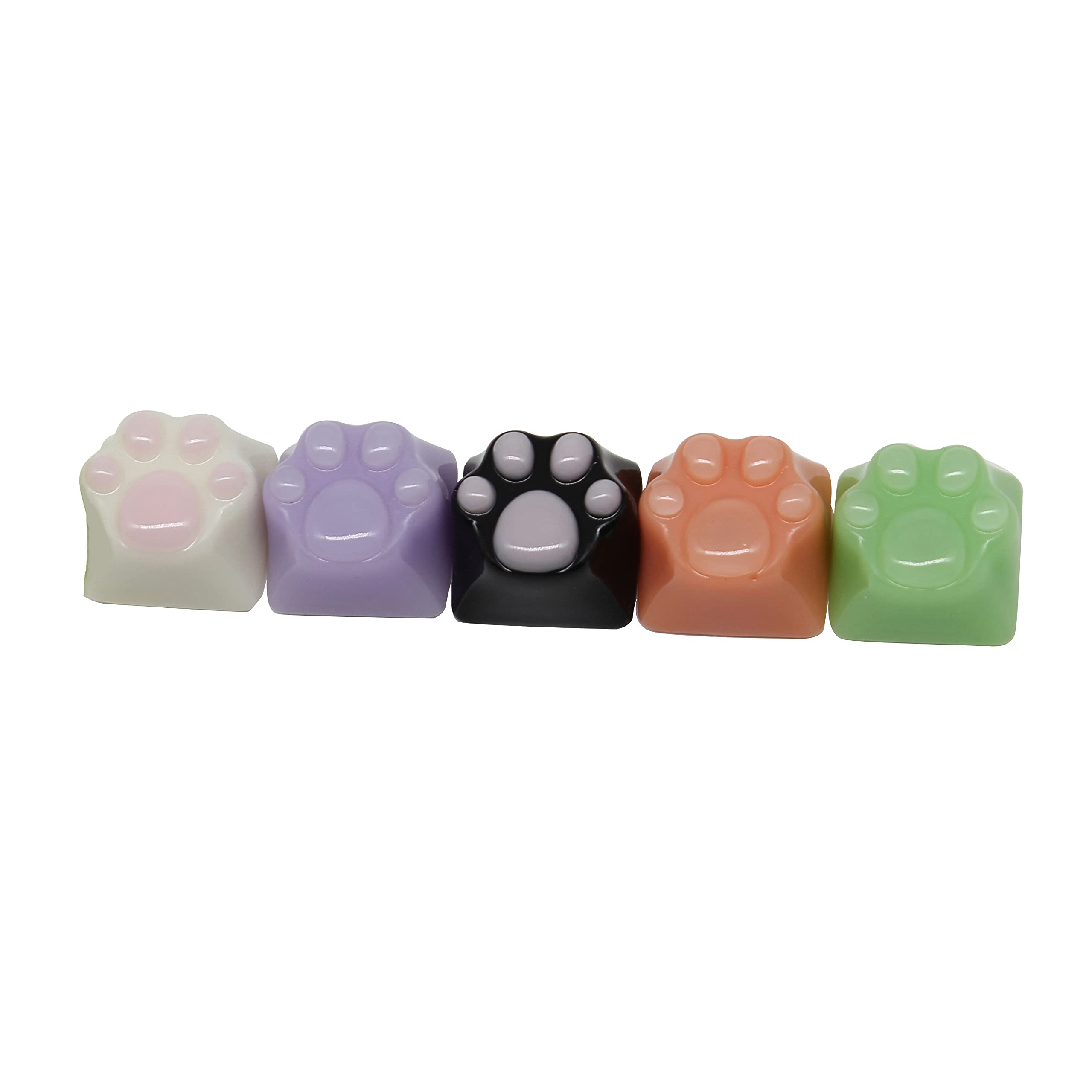 Capsmiths Cat Paw Artisan Keycap Set   Mx Mechanical Gaming Keyboards (Purple)