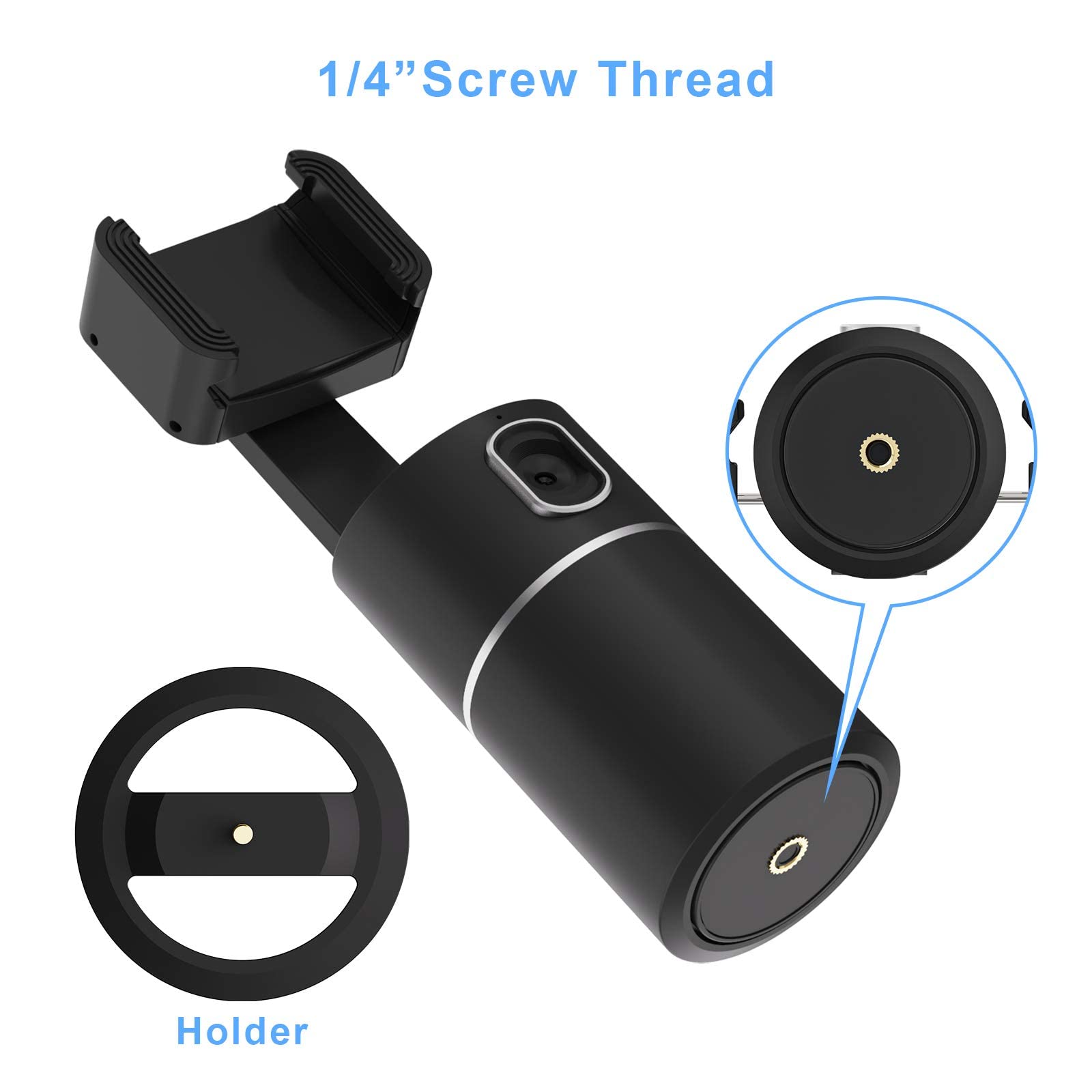 Auto Tracking Phone Holder,360 Rotation Face Body Track Mount,Tracking Tripod For Vlog Shooting Live Streaming,Build-In Battery,