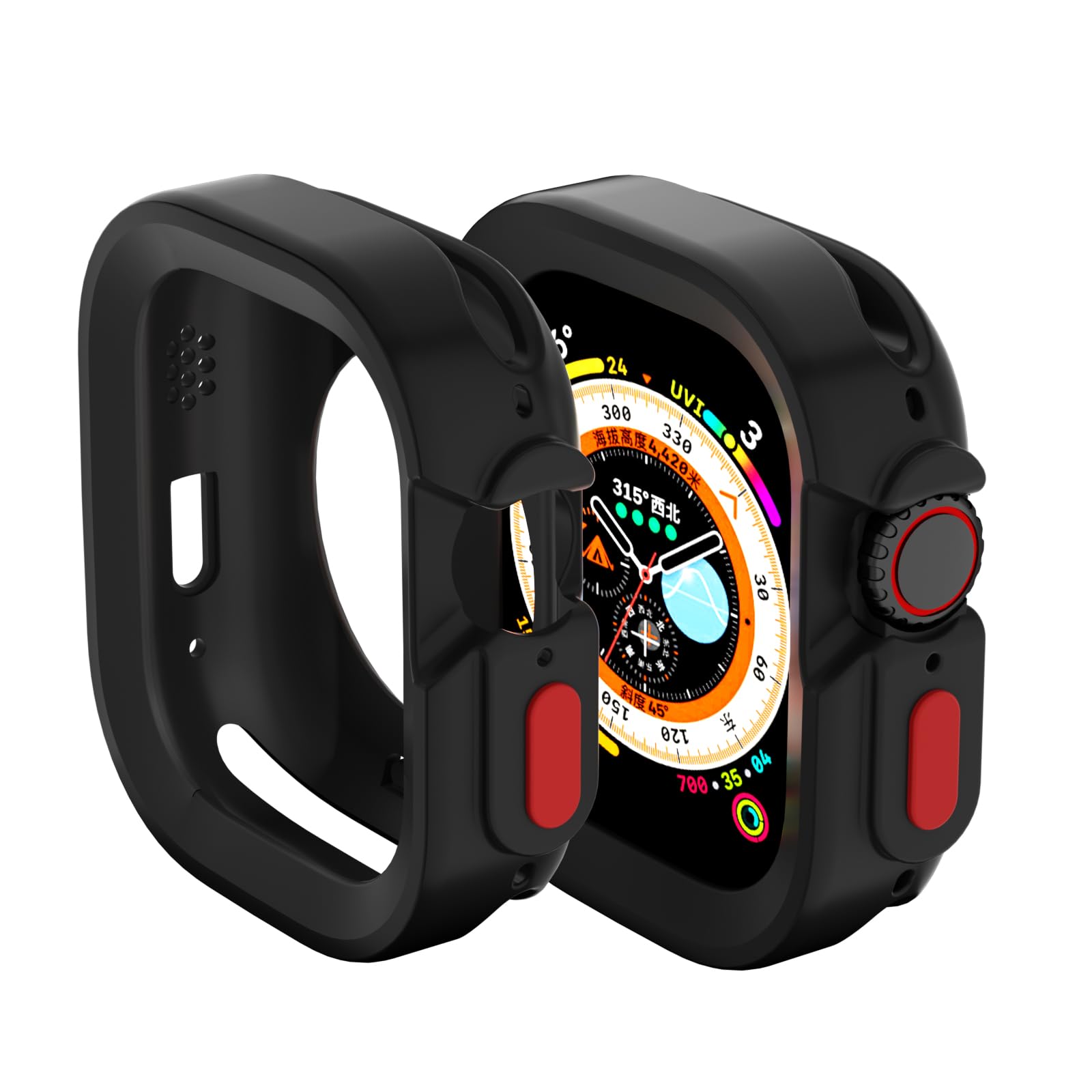 SDOCEBF Slim Flexible TPU Shockproof Bumper Cover, Rugged Case for iWatch Apple Watch Ultra 2/3, Apple Watch Ultra 2 Case 49mm, 