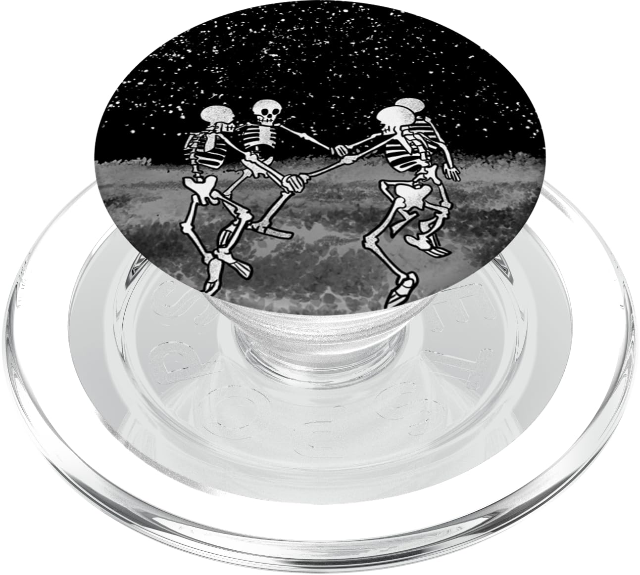 Skeletons Dancing Night Sky Cool Goth Aesthetic Halloween Popsockets Magsafe Popgrip For Iphone