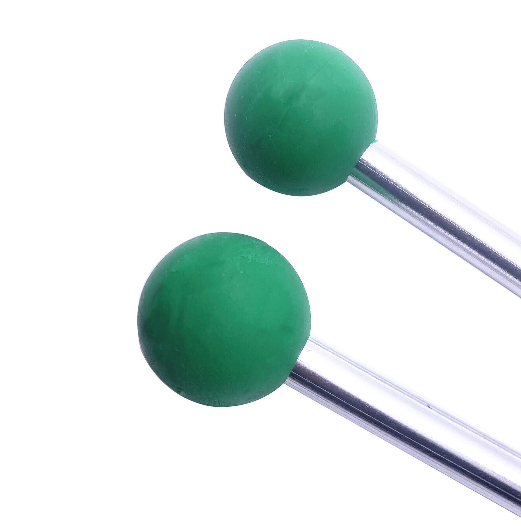 Tuoren Green Xylophone Mallets Glockenspiel Sticks Rubber Mallets Percussion Sticks For Tongue Drum, Glockenspiel, Xylophone, Ch