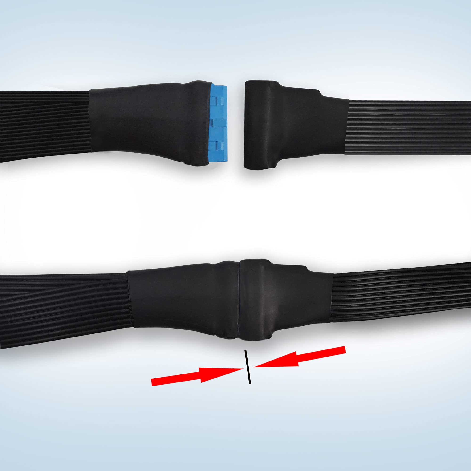 Gintooyun Usb 3.0 Header Extension Cable, 19/20 Pin 1 To 2 Y Splitter Internal Extension Adapter Diy(5.9 Inch)