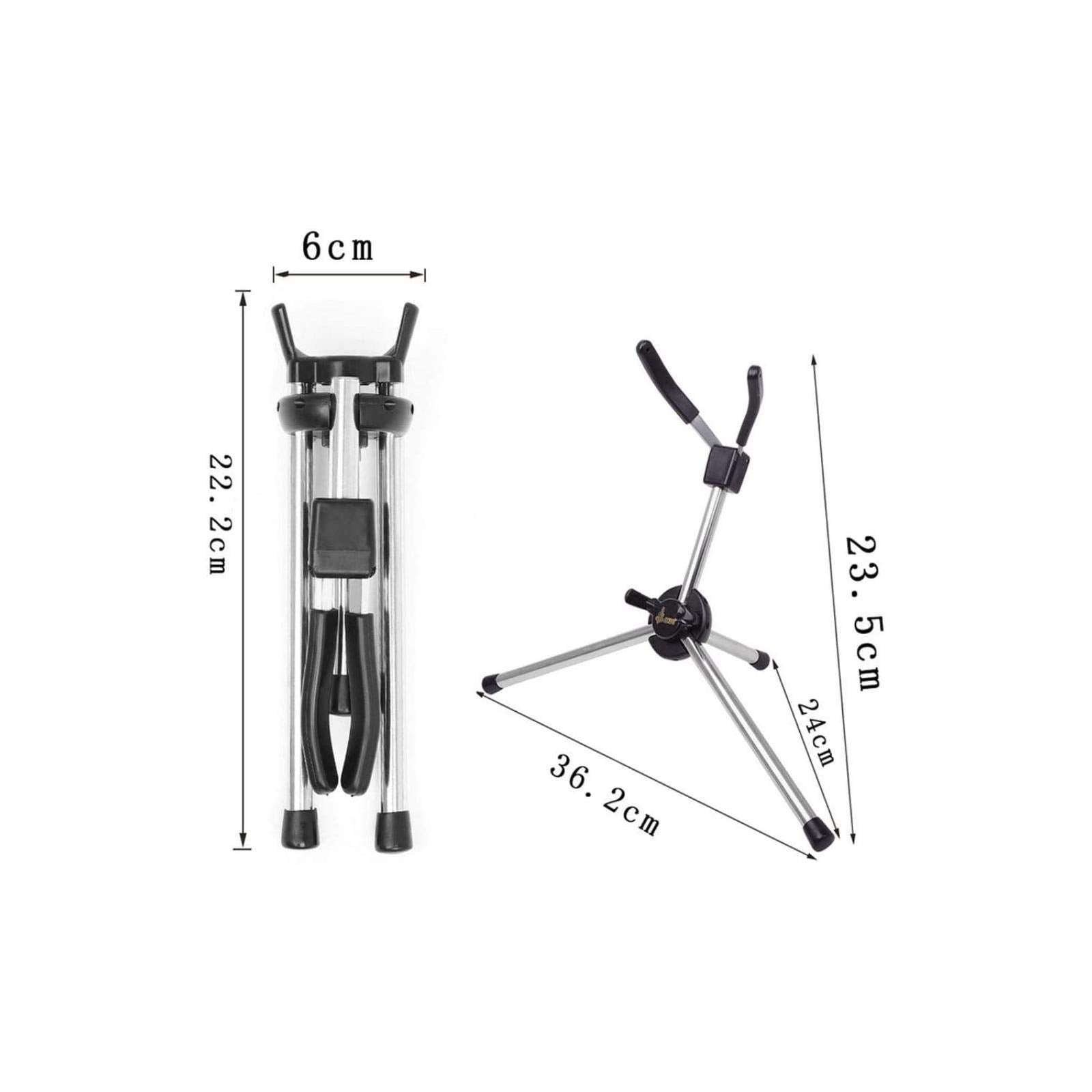 Liyafy Foldable Saxophone Bracket Alto Tenor Sax Stand Universal Wind Instrument Bracket With Leather Bag