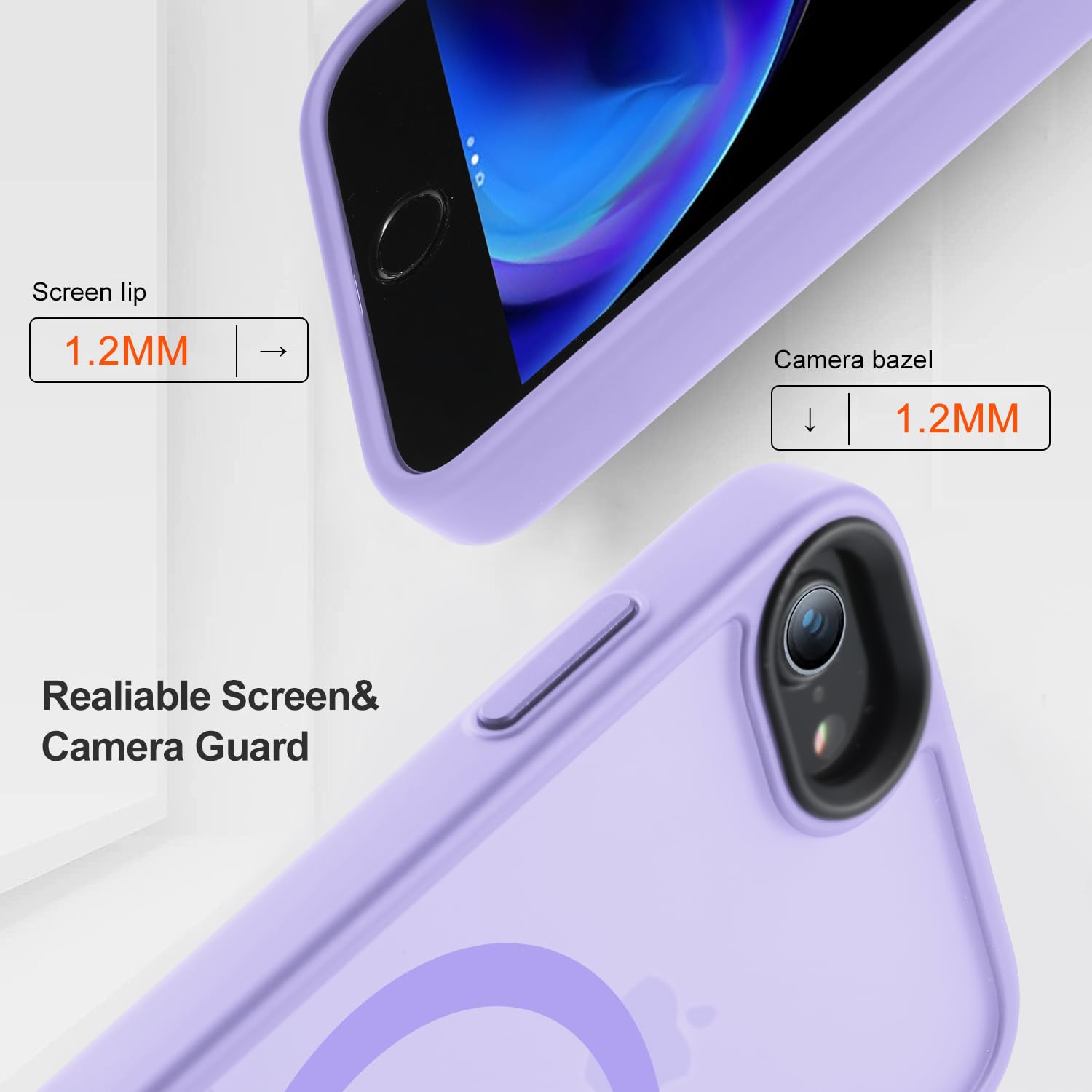 Yriklso For Iphone Se 2022/Iphone Se 2020/Iphone 8 Magnetic Case, Built In Magnets Compatible With Magsafe, Translucent Matte Ha